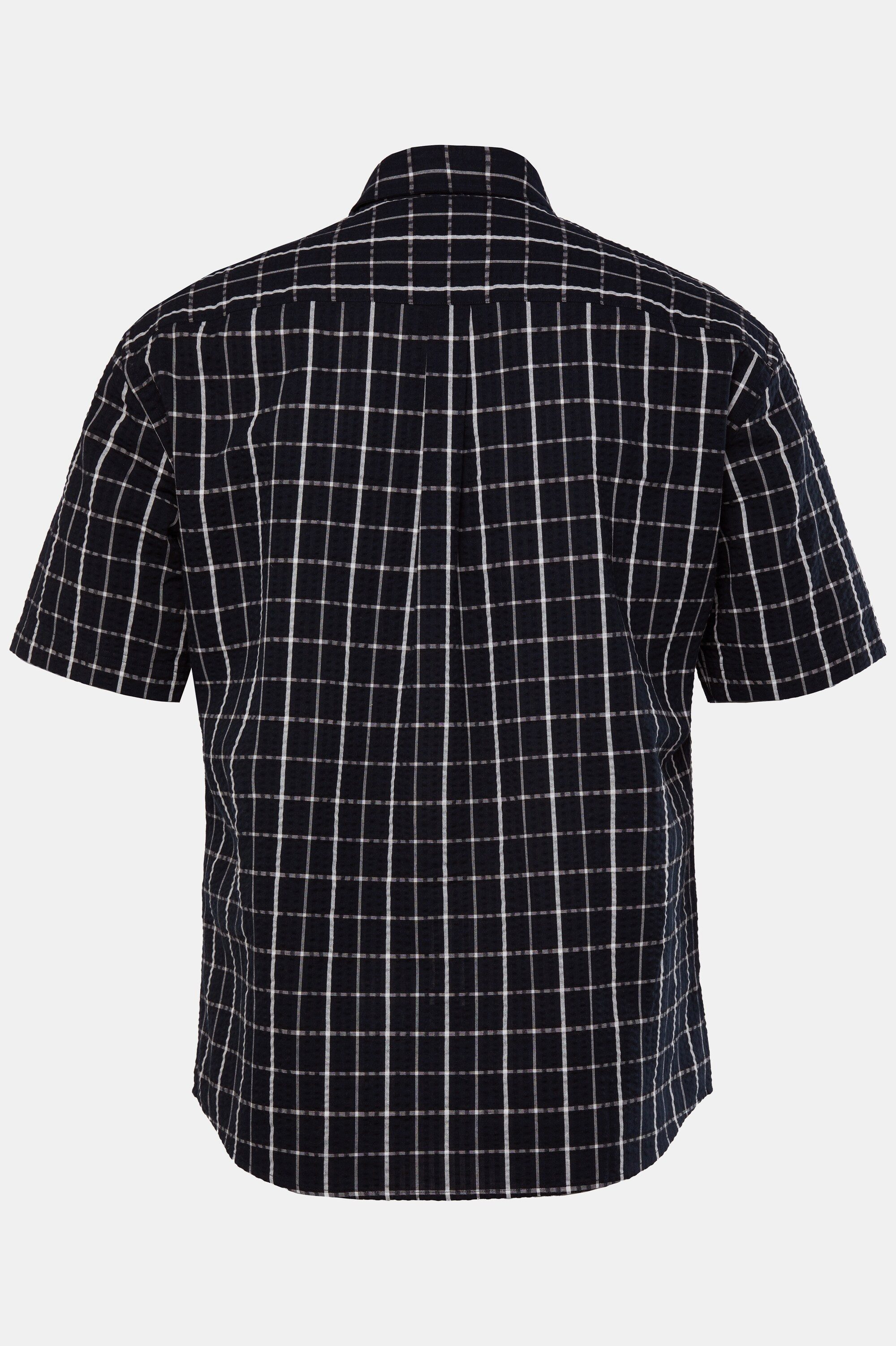 JP1880 Kurzarmhemd Karohemd Halbarm Seersucker Buttondown-Kragen – Bild 3 von 3