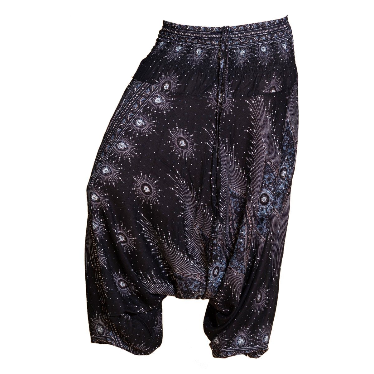 Haremshose Aladinhose Pfauenauge Haremshose aus 100% natürlicher Viskose Pumphose