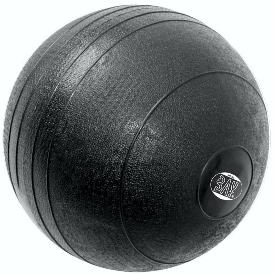 BAY-Sports Medizinball 4 kg Slamball mit Sandball Slam Eisengranulat Ball 4kg Fitnessball