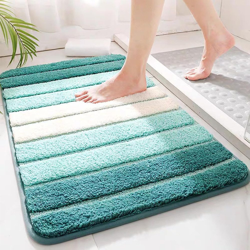 TUWENA Badematte Badematte rutschfest, Weich Badezimmerteppich Saugfähige Badteppich, Waschbar Badvorleger, Türmatte für Badezimmer, Dusche, Badewannen