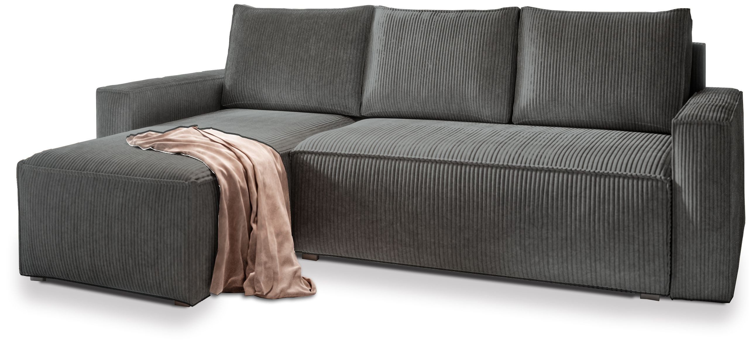 Masseno Ecksofa POTARO mit Schlaffunktion L-Form, Sofa mit Bettkasten günstig online kaufen