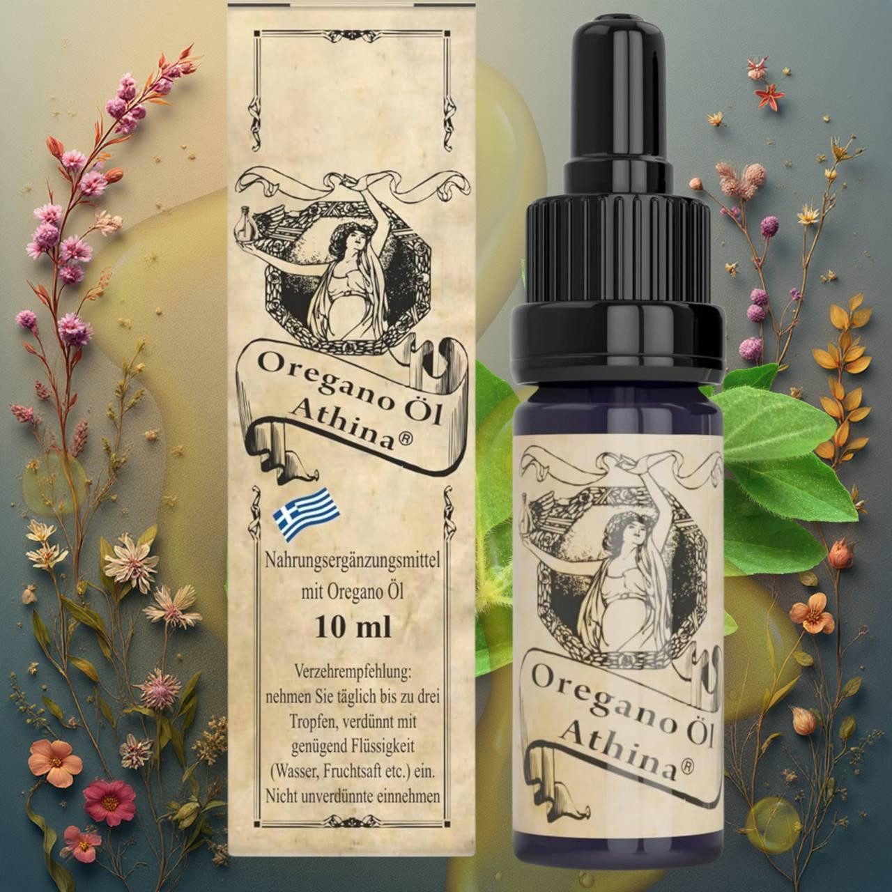 Athina Oregano Öl 80% Carvacrol Tropfen Tropfen, 10 ml