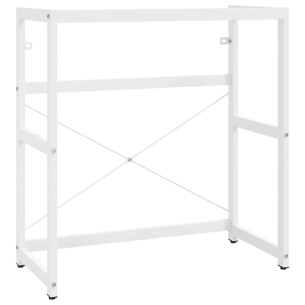 vidaXL Badezimmerspiegelschrank Badezimmer Waschtischgestell Weiß 79x38x83 cm Eisen (1-St)