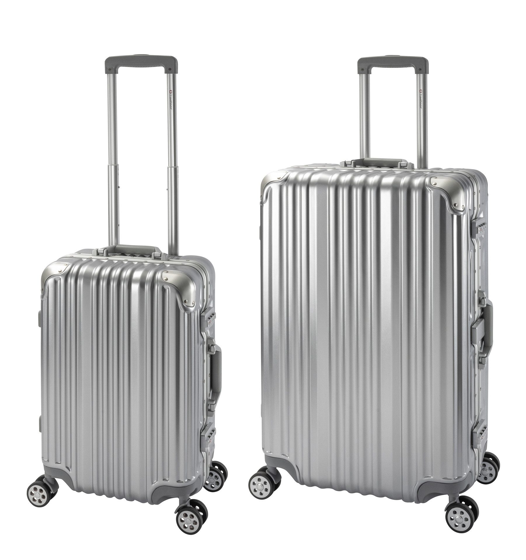Travelhouse Trolleyset London, 4 Rollen, (2 tlg), TSA Zahlenschloss Alu-Rahmen Schnappverschluss Polycarbonat-Hartschale