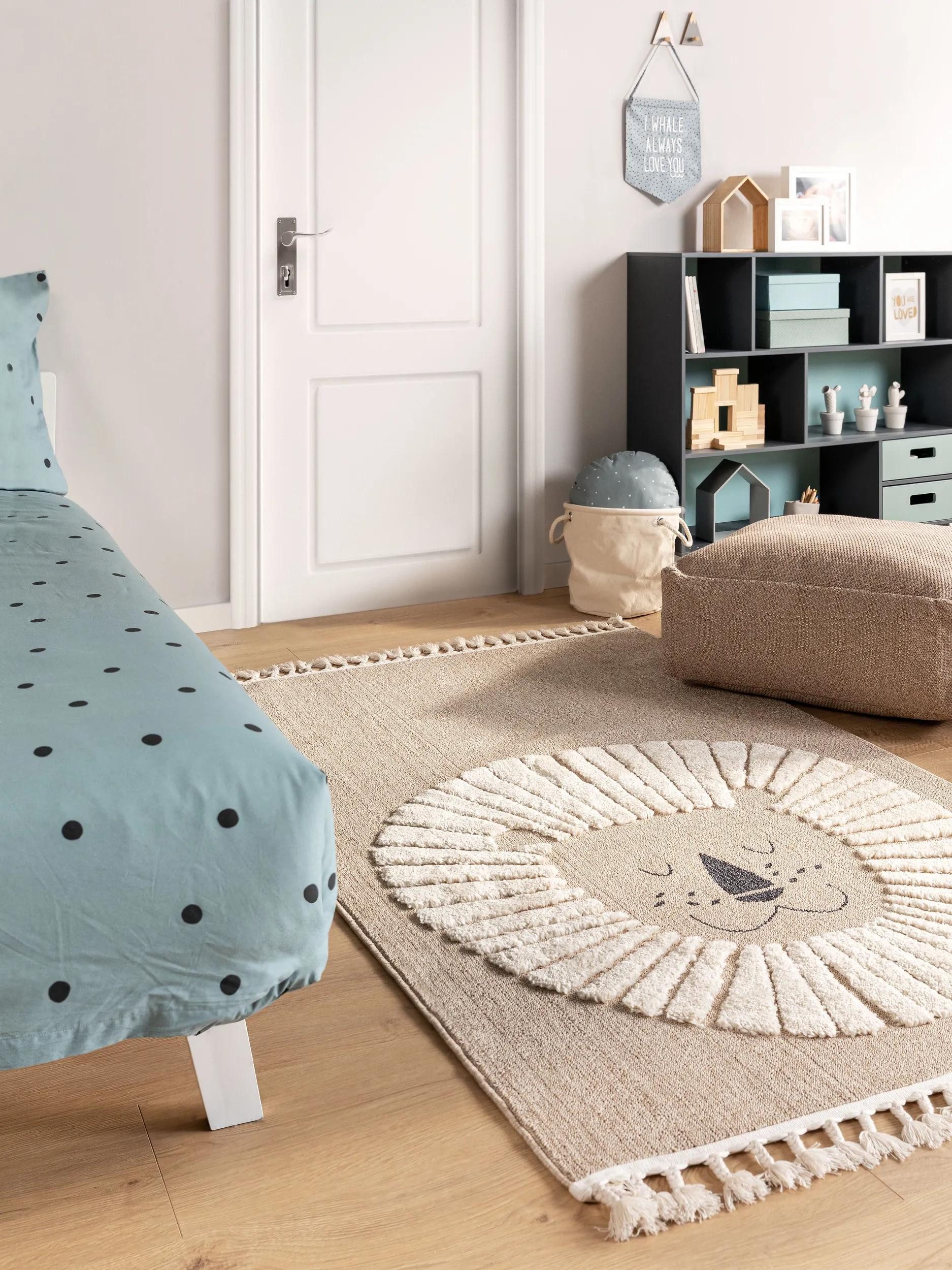 benuta Kinderteppich Momo, rechteckig, Höhe: 11 mm, Kunstfaser, Berber, Ethno-Style, Wohnzimmer