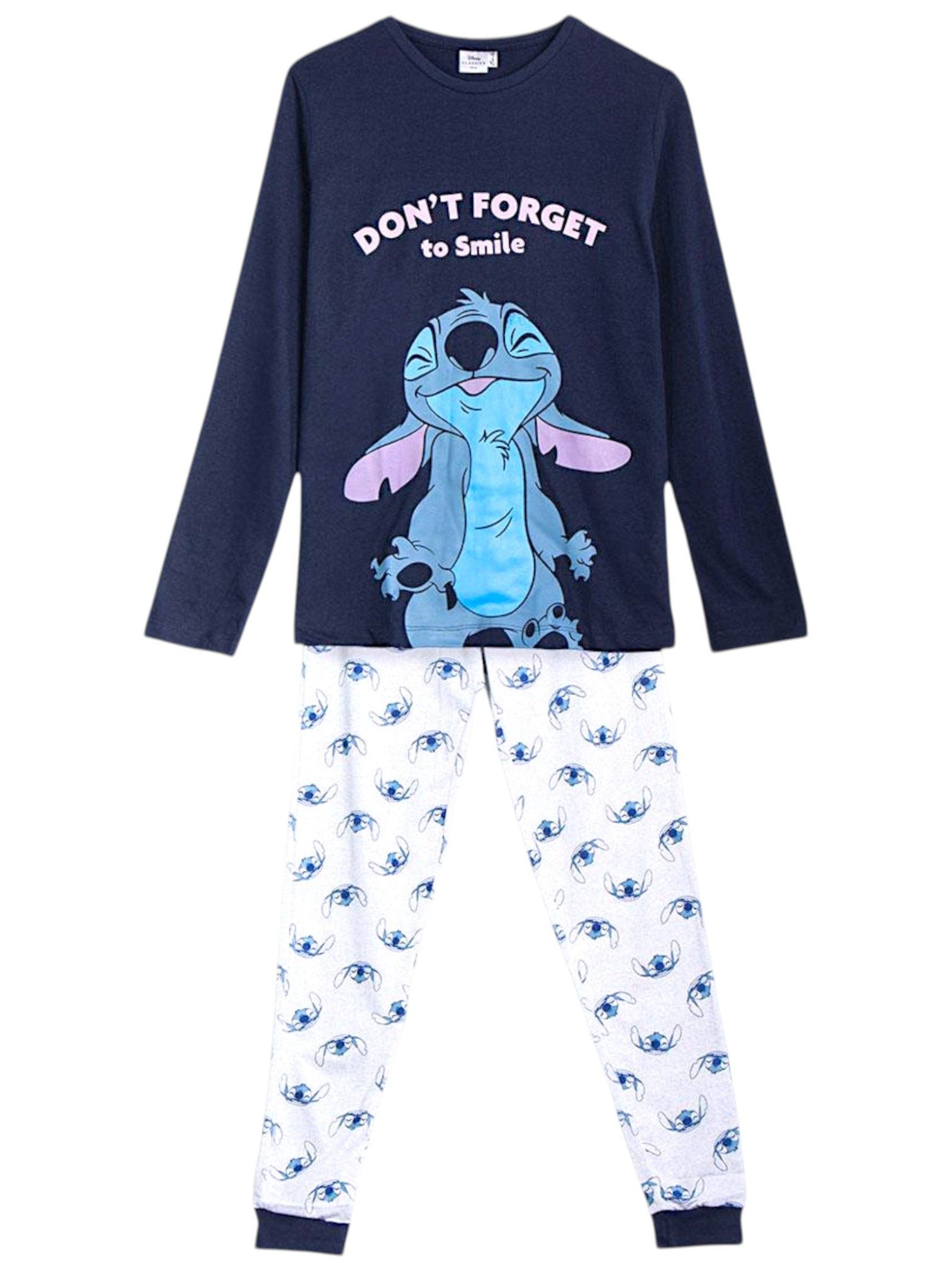 Cerdá Schlafanzug DON´T FORGET TO SMILE (2 tlg) Damen Pyjama langarm Gr. XS - XL