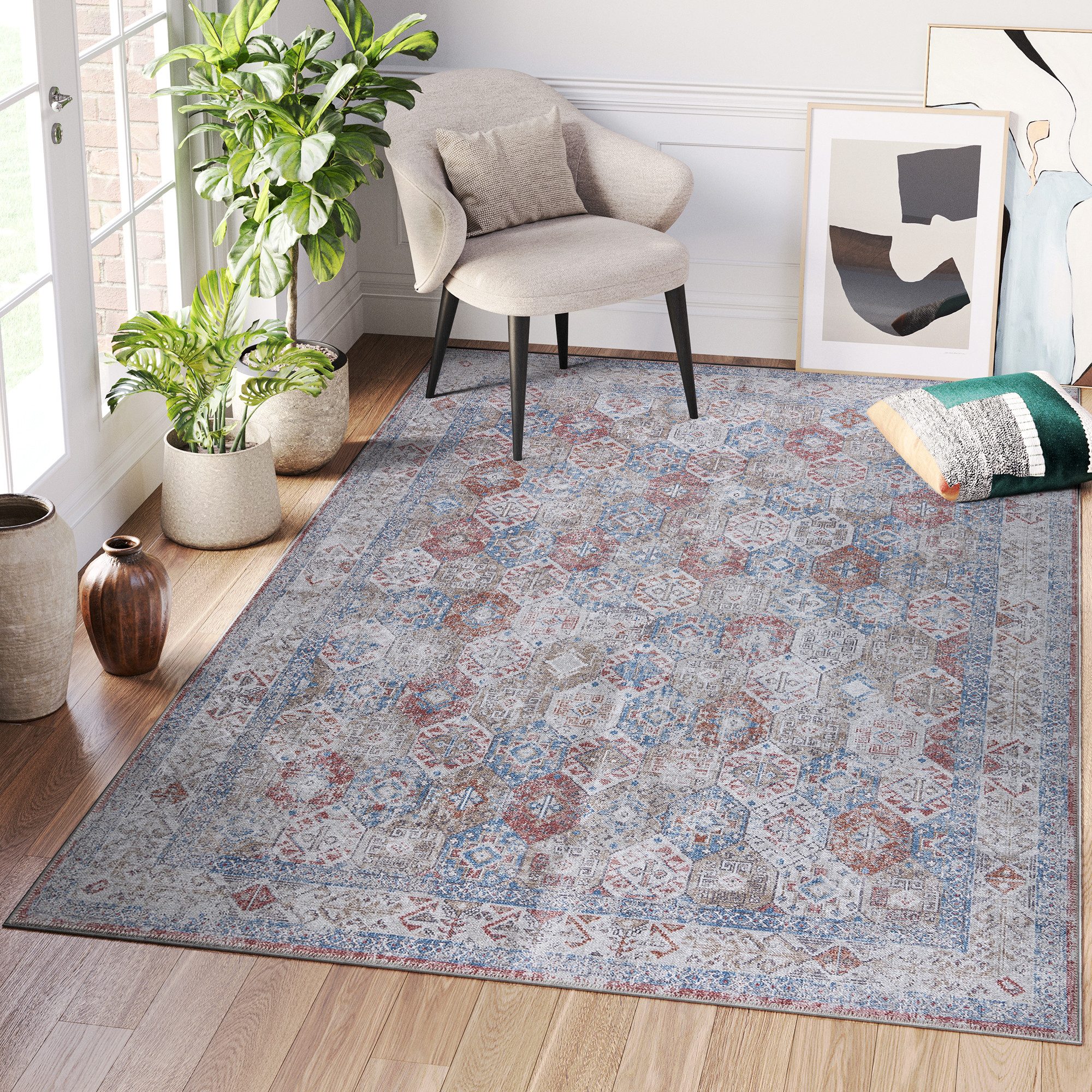 Tapiso Teppich RITZ, rechteckig, Höhe: 7 mm, Vintage, Schlafzimmer, Wohnzim günstig online kaufen