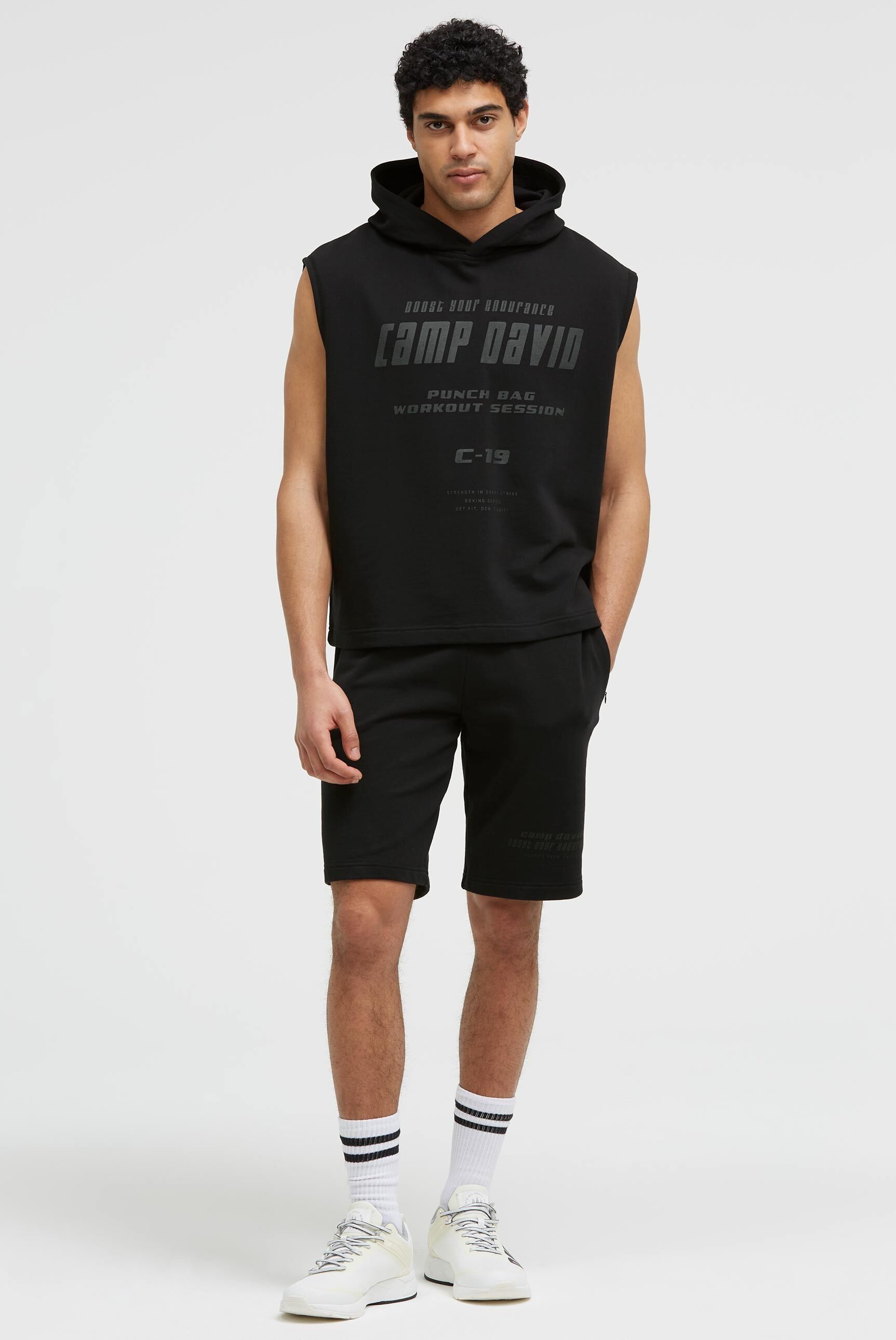 CAMP DAVID Kapuzensweatshirt aus Baumwolle