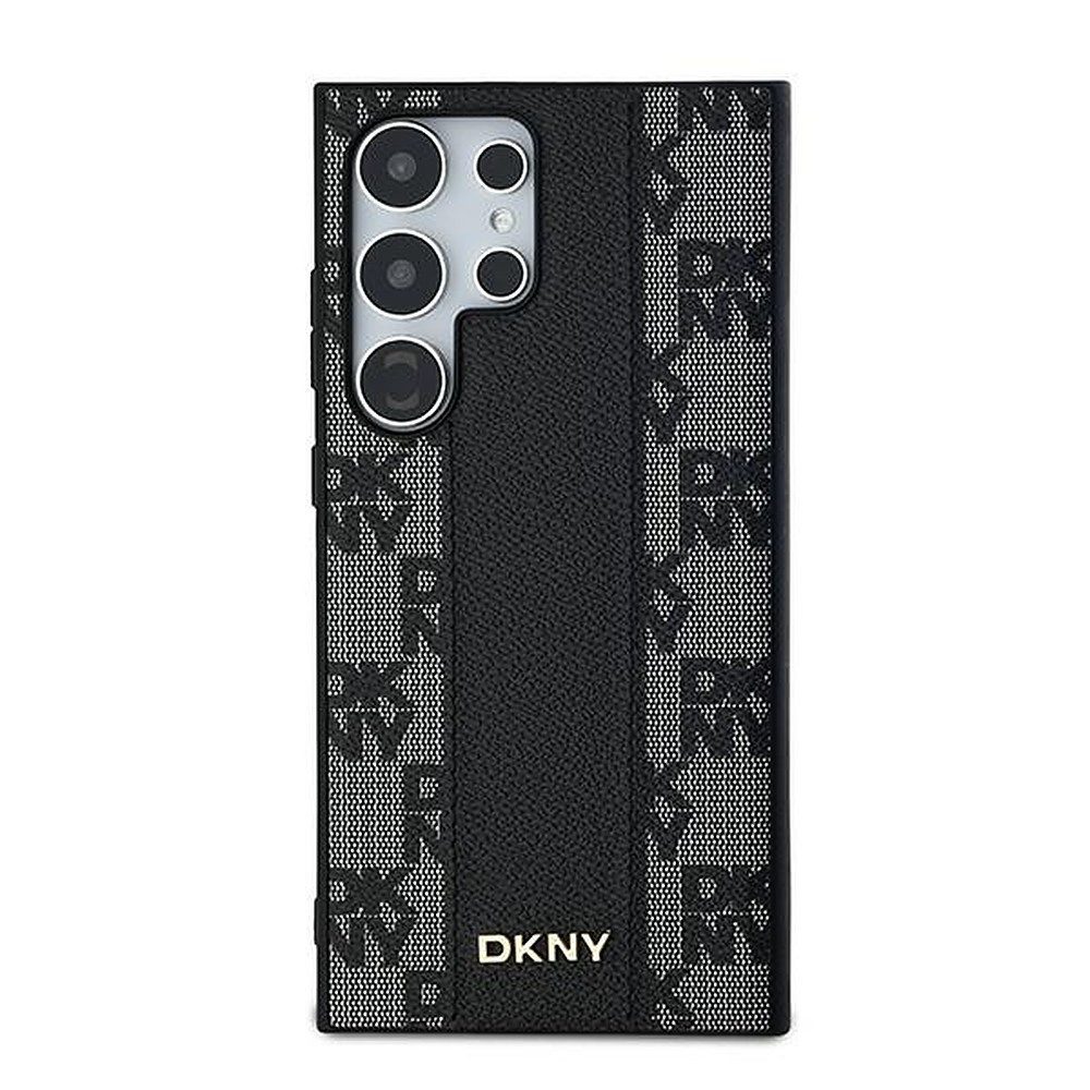 DKNY Handyhülle Schutzhülle Hartschale Magnethülle 6,8 Zoll, MagSafe, Kunstleder, Karomuster, Kameraschutz