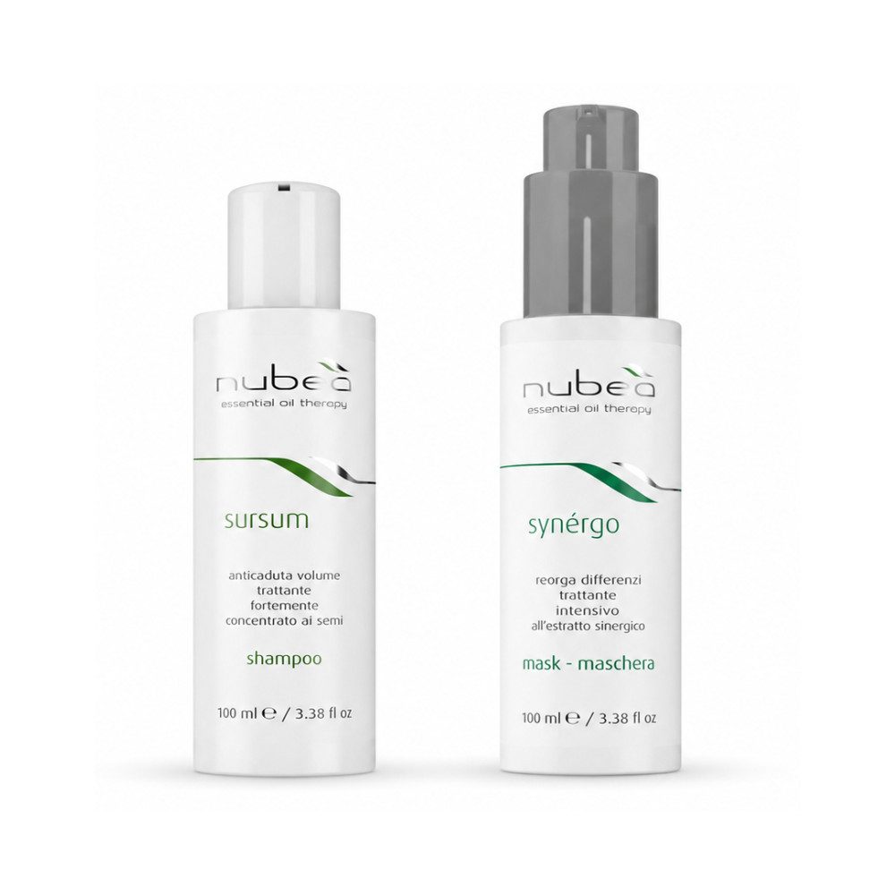 Nubeà Haarpflege-Set Travel Haarkit Sursum + Synérgo, 2-tlg., Vegan, bringt die Kopfhaut ins Gleichgewicht