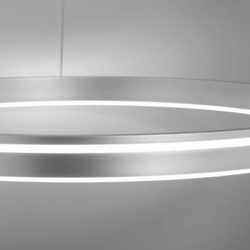 click-licht LED Pendelleuchte Q-Smart LED Pendelleuchte Q-Vito in Silber tunable white inkl. Fernbed, keine Angabe, Leuchtmittel enthalten: Ja, fest verbaut, LED, warmweiss, Hängeleuchte, Pendellampe, Pendelleuchte