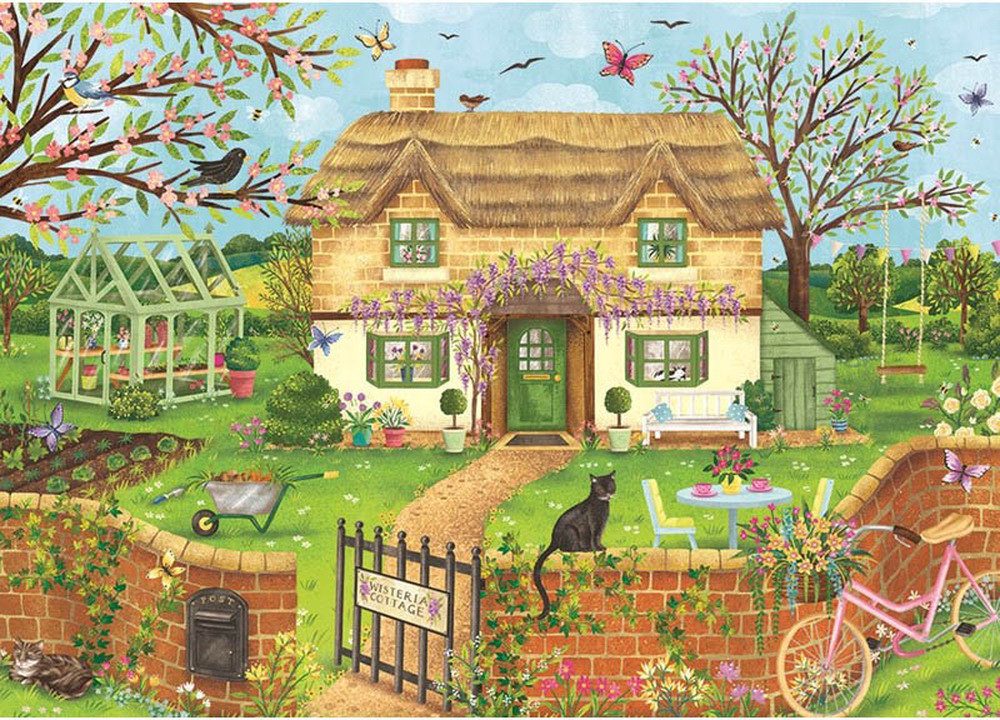 Otter House Puzzle Idyllisches Cottage, Puzzleteile günstig online kaufen