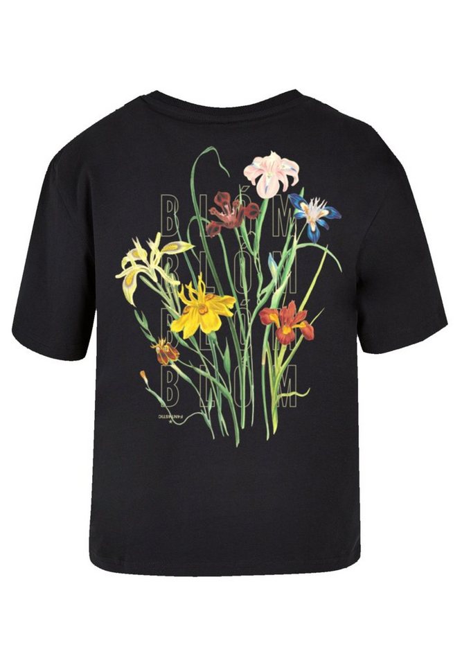F4NT4STIC T-Shirt Blóm Blumenstrauss Print, Gerippter Rundhalsausschnitt  für stylischen Look