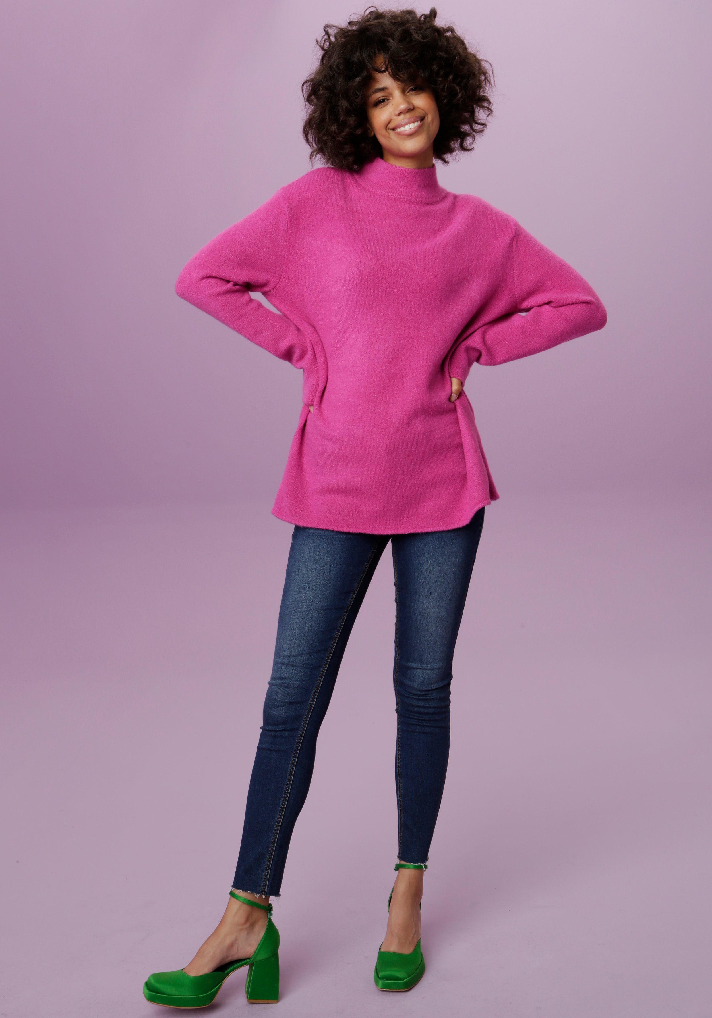 Aniston CASUAL Strickpullover mit Stehkragen