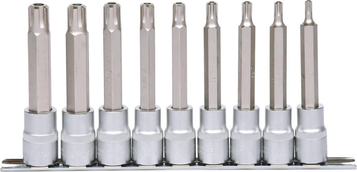 Thumbnail - KS Tools Bohrer- und Bitset 1/2" RIBE-Bit-Stecknuss-Satz, lang, 9-tlg