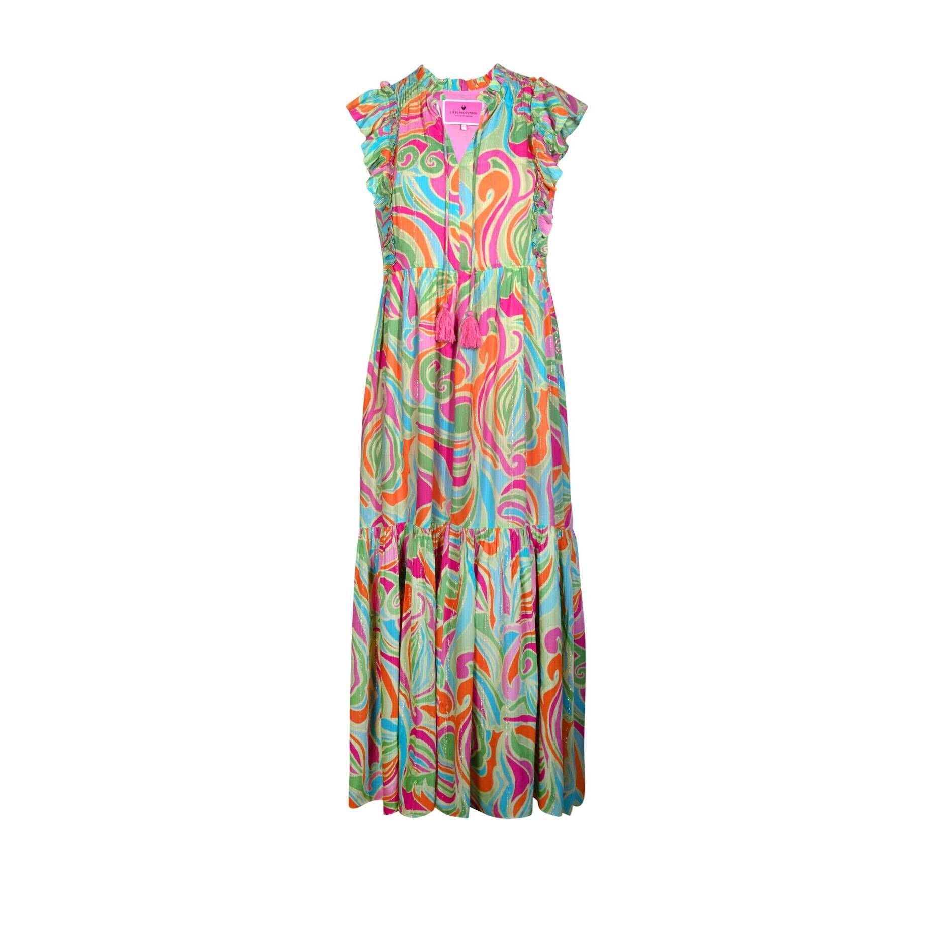 Lieblingsstück Sommerkleid Damen Kleid RUFIRAL (1-tlg), Angenehme  Viskosequalität mit fein schimmernden Fäden