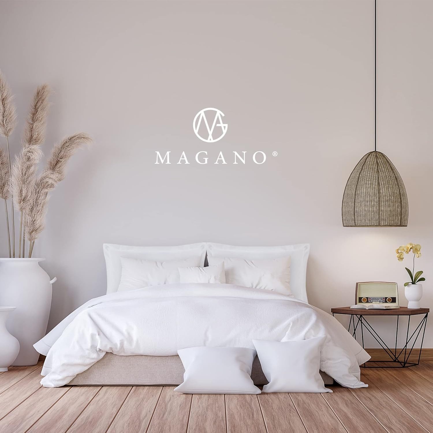 MAGANO Bettwäsche, Luxus Bambus & Baumwolle Satin, 400 TC Luxusqualität, Hypoallergen, Thermoregulierend