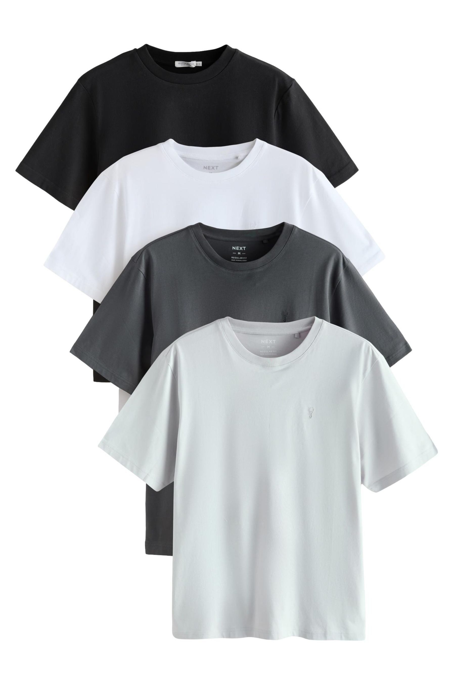 T-Shirt Regular Fit T-Shirts, 4er-Pack