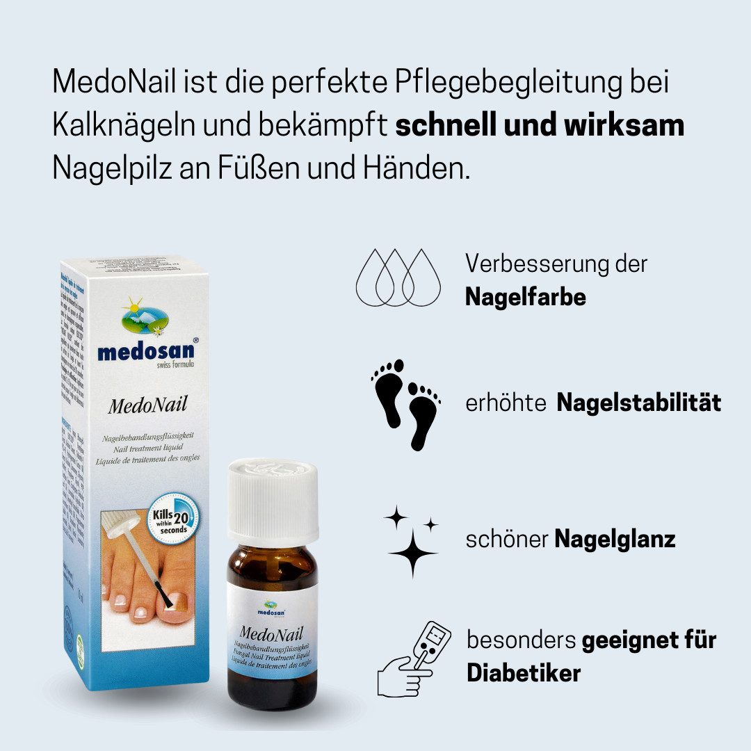 Medosan Nagelpflegeserum MedoNail bei Nagelpilz und Kalknägeln, zur wirkungsvollen und langfristigen Behandlung von Nagelpilz