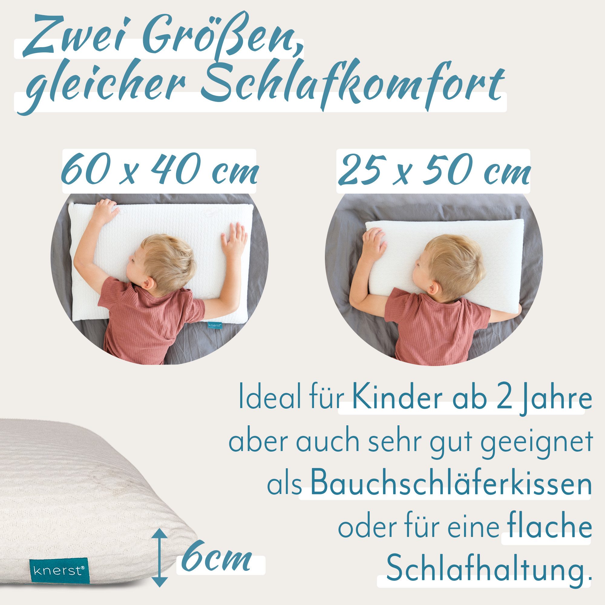 KNERST Kopfkissen Kinderkissen, Füllung: CosyPUR Gelschaum, günstig online kaufen