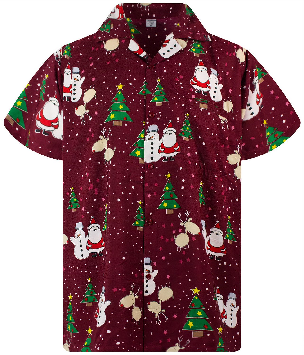 King Kameha Hawaiihemd Christmas Buddies Funky Hawaii-Hemd Kurzarm Front-Ta günstig online kaufen