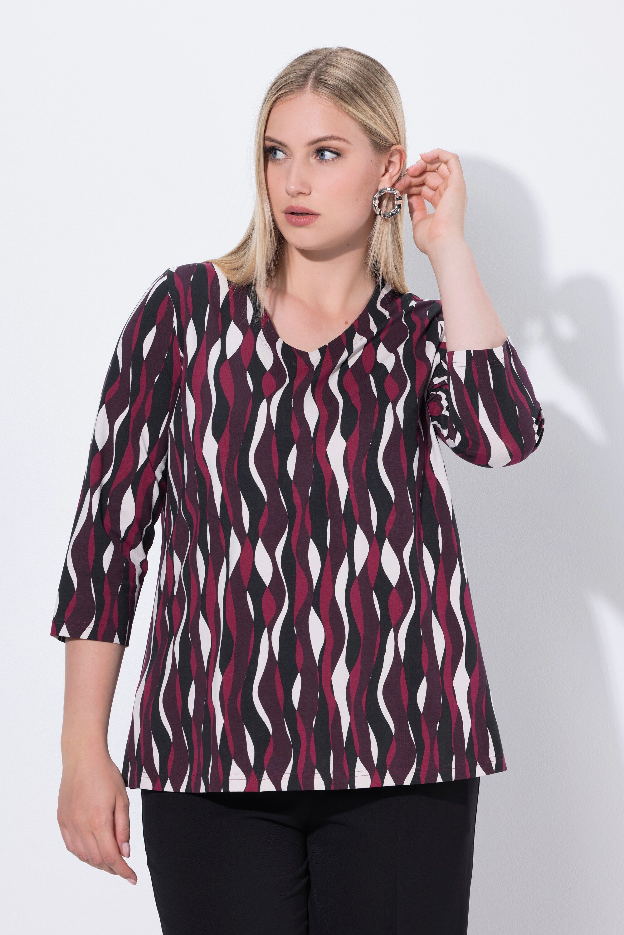 Ulla Popken T-Shirt Shirt Wellen Classic günstig online kaufen