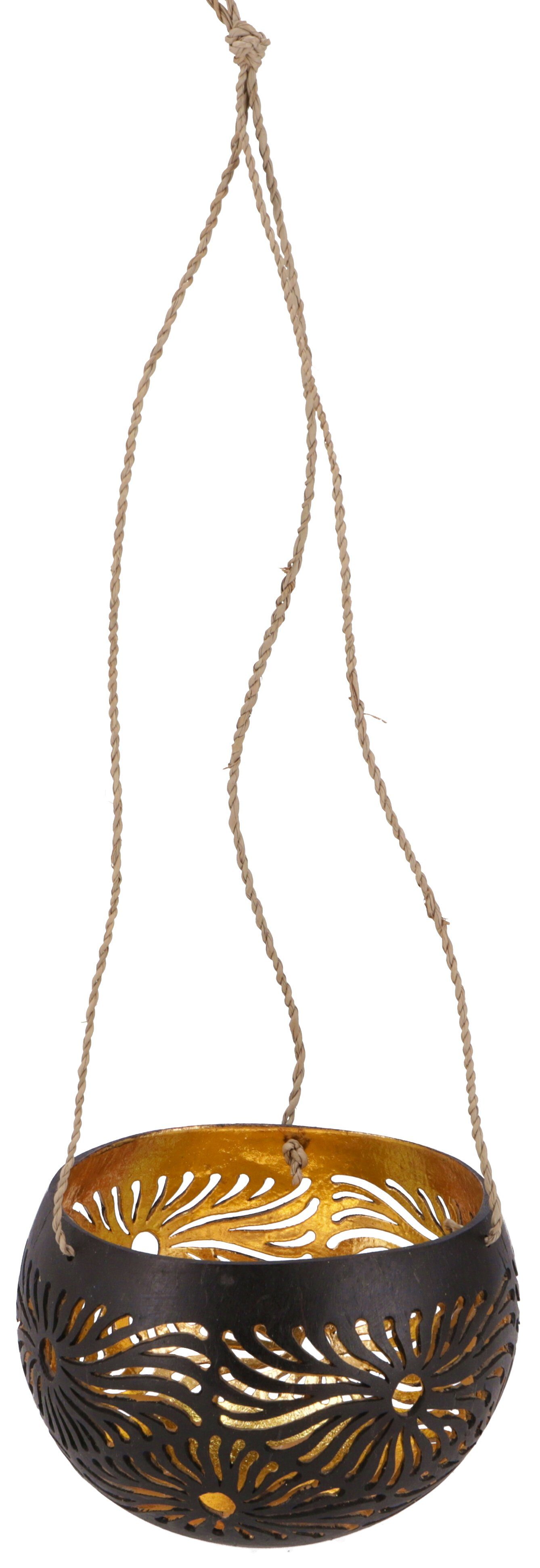 Guru-Shop Windlicht Kokosnuss Teelicht zum Hängen, Dekotopf -.. günstig online kaufen