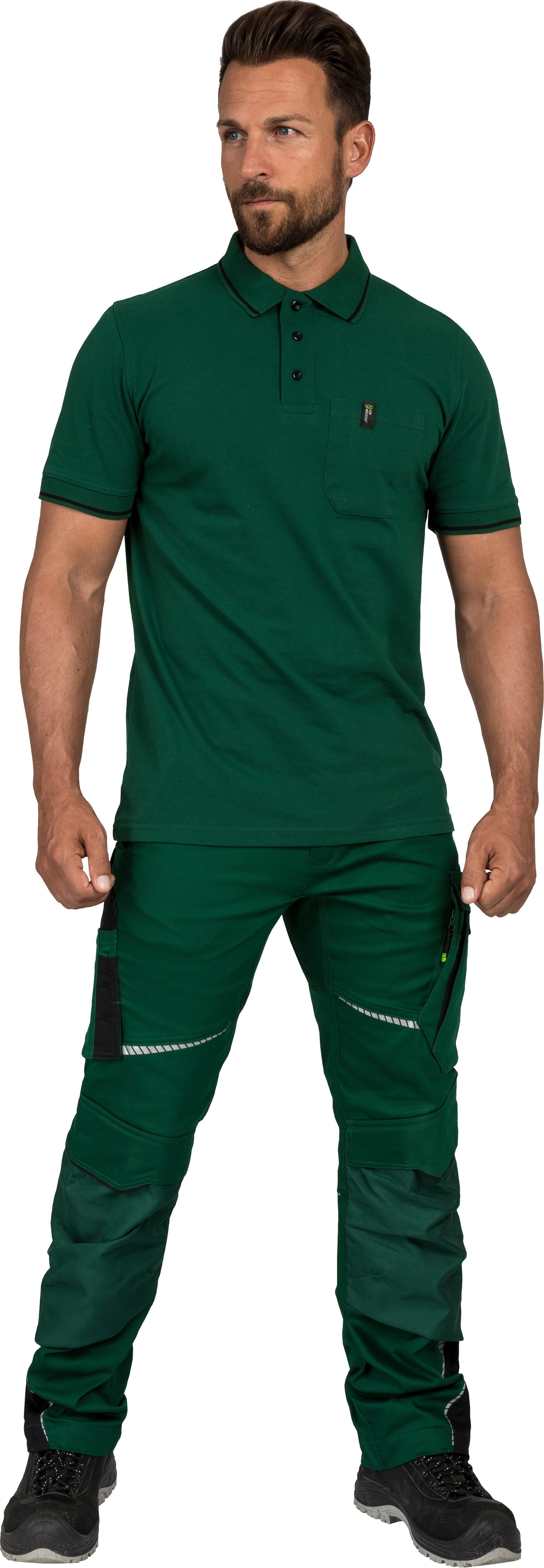 Leibwächter Poloshirt Flex-Line Herren Poloshirt kurzarm, mit Brusttasche & Stifttasche (Bequeme Workwear, antibakterielle, Antigeruchs- und Antipilling-Ausrüst – Bild 5 von 5