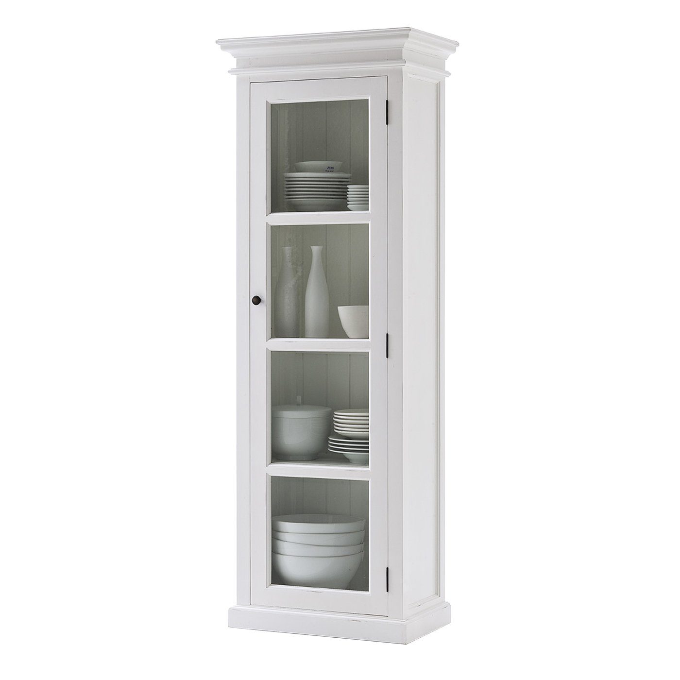 ebuy24 Vitrine Halifax Vitrinenschrank mit 1 Glastür weiss.