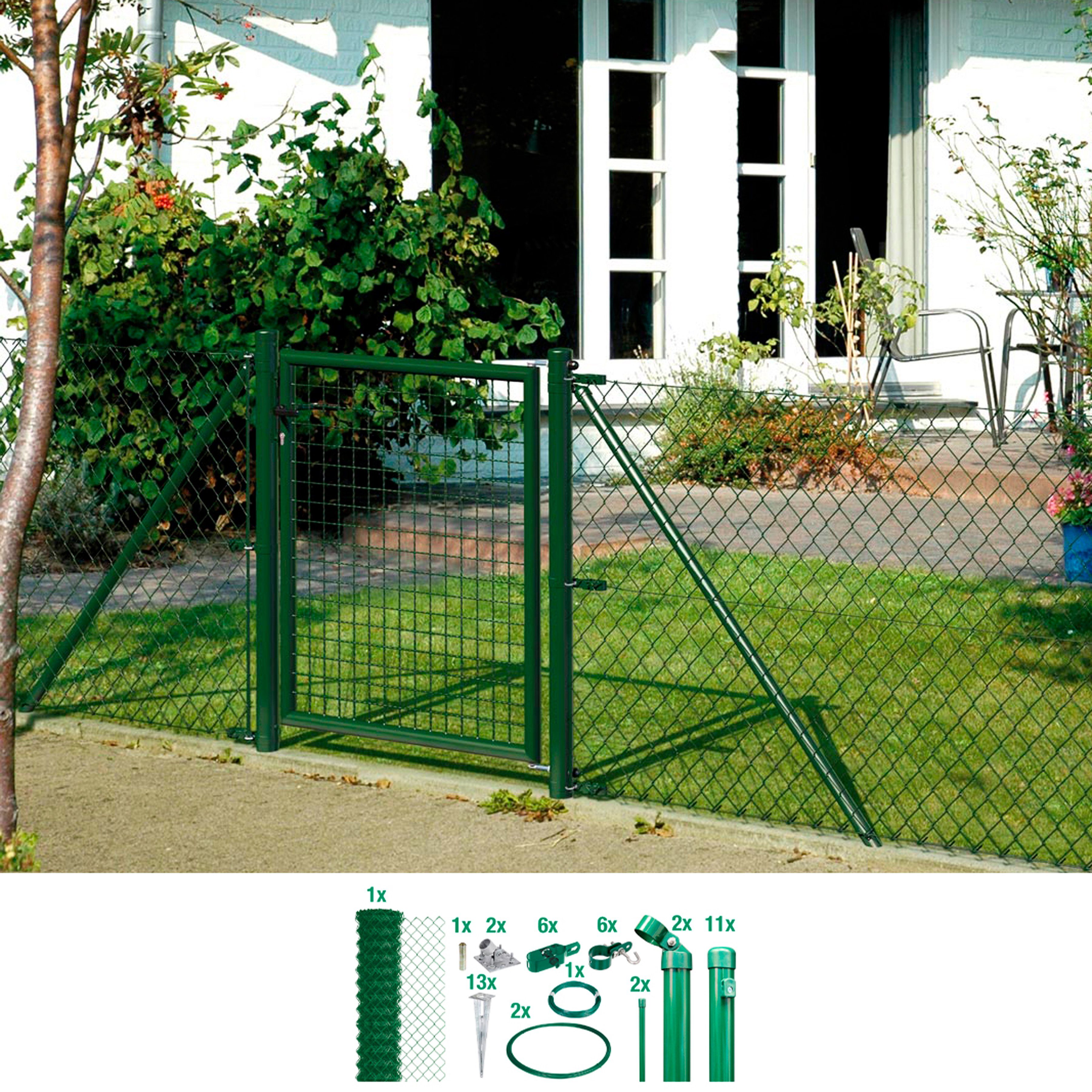 GAH Alberts Maschendrahtzaun, (Set), 100 cm hoch, 25 m, grün