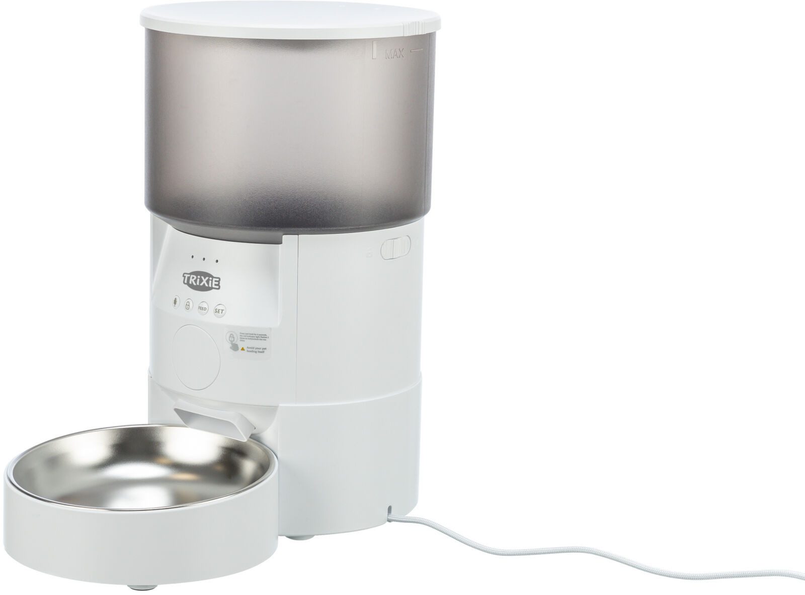 TRIXIE Hunde-Futterautomat Futterautomat TX-S Smart 3.0L - weiß - 3 l/18 × 31 × 18 cm