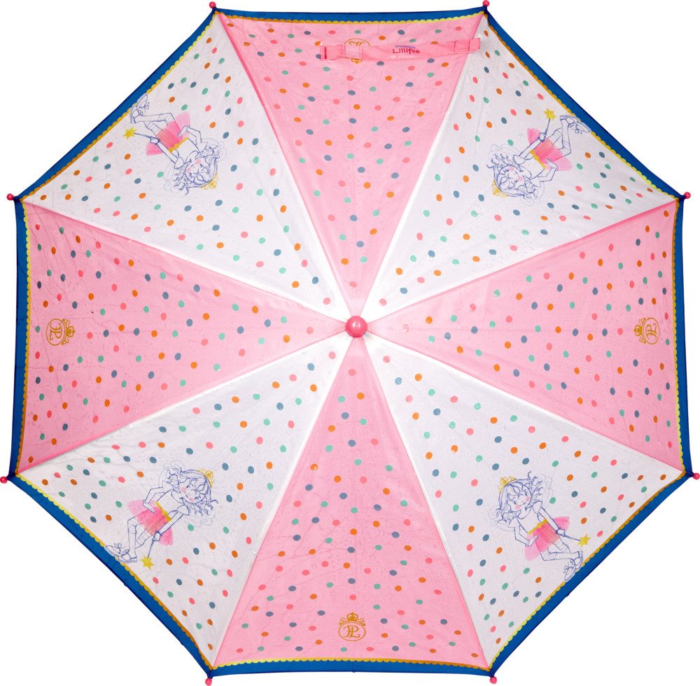 COPPENRATH DIE SPIEGELBURG Stockregenschirm Zauber-Regenschirm - Prinzessin Lillifee, Farbwechselnde Punkte bei Nässe – ein echter Zaubereffekt!