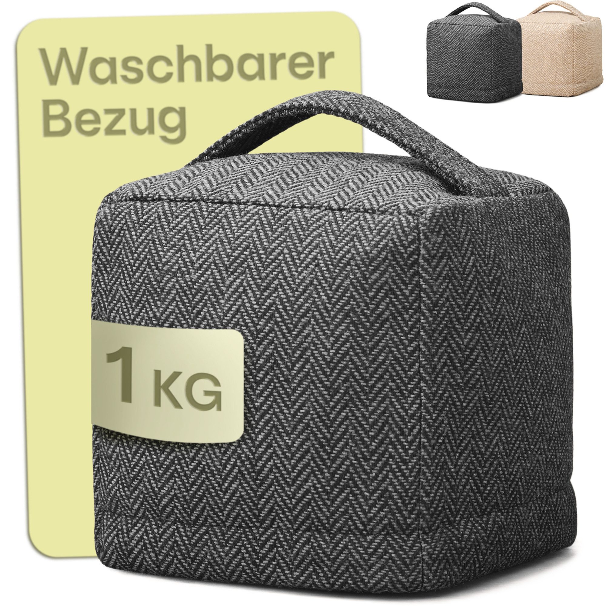 Praknu Bodentürstopper Türstopper sack Beige (1 günstig online kaufen