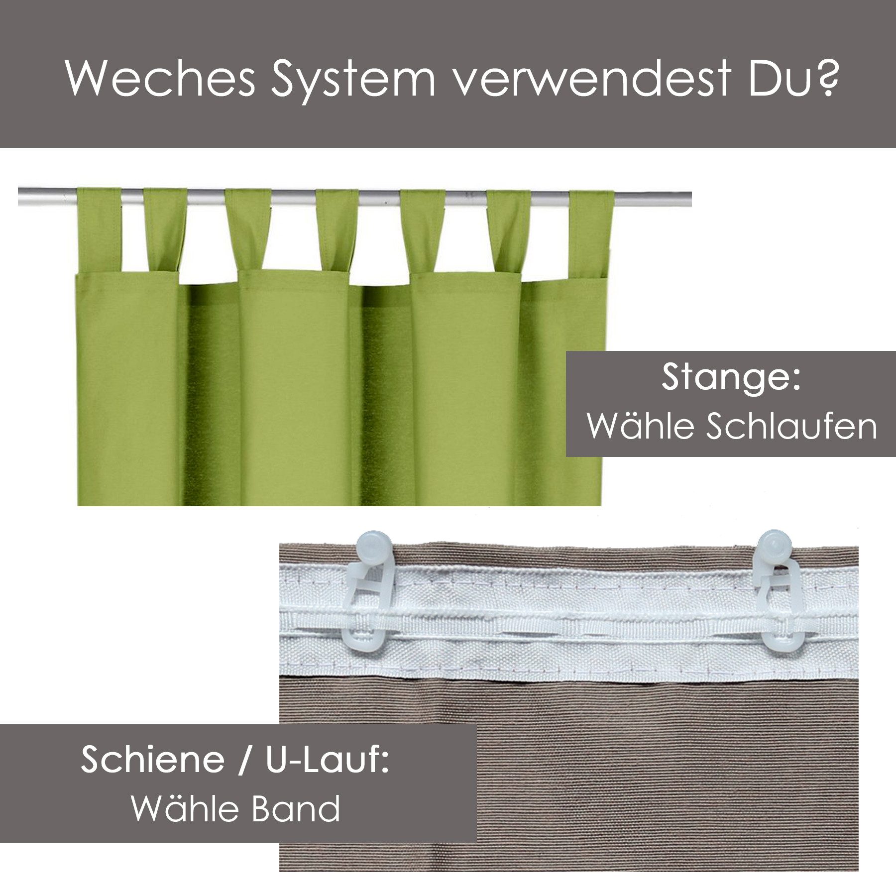 heimtexland Vorhang Dekoschal Baumwolle Fensterdeko Gardine blickdicht (1 St), Kräuselband, blickdicht, Polycotton, Natur I Kräuselband oder Schlaufen I verschi – Bild 5 von 5