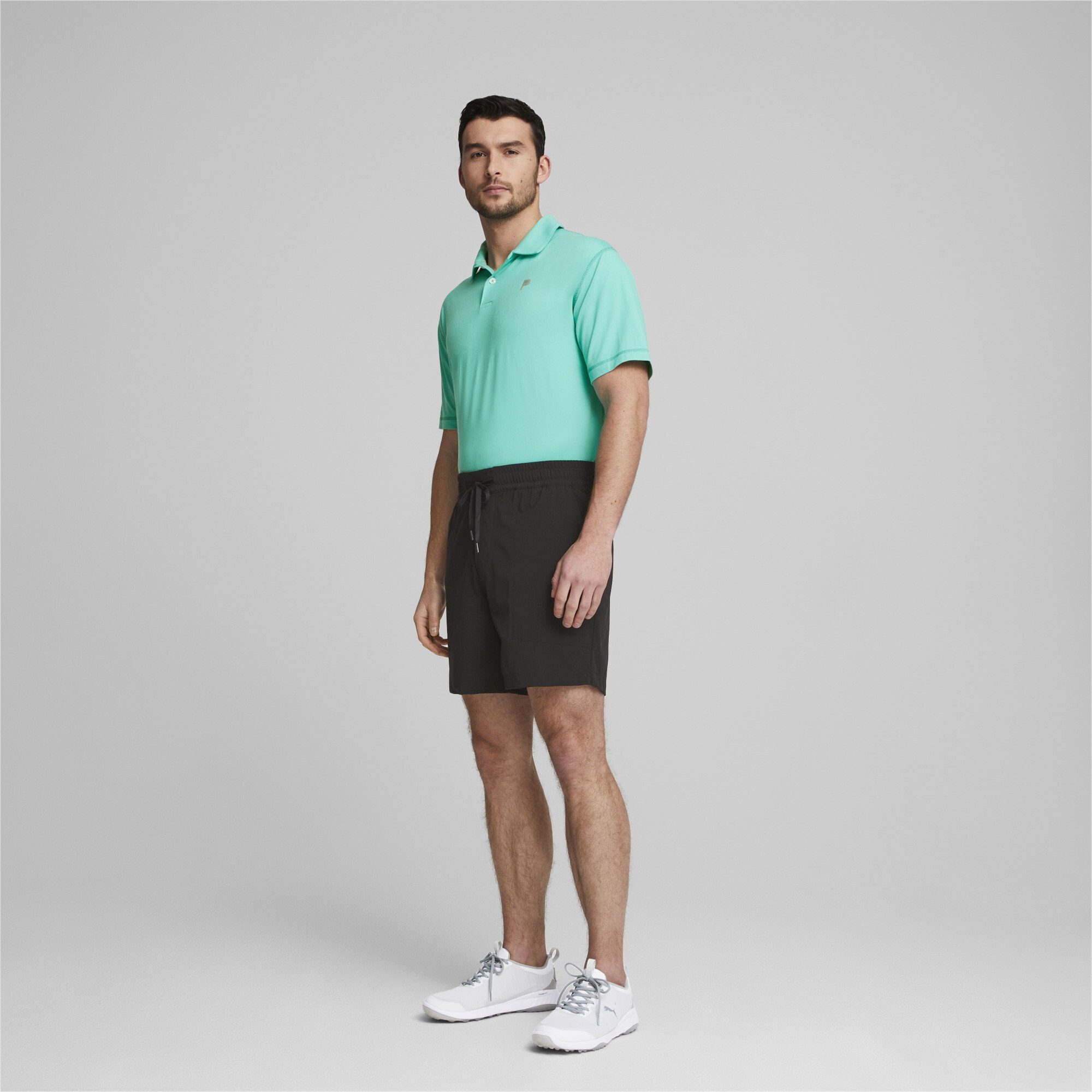 Herren PUMA PUMA Poloshirt Golf-Poloshirt PALM Green Aqua x TREE CREW