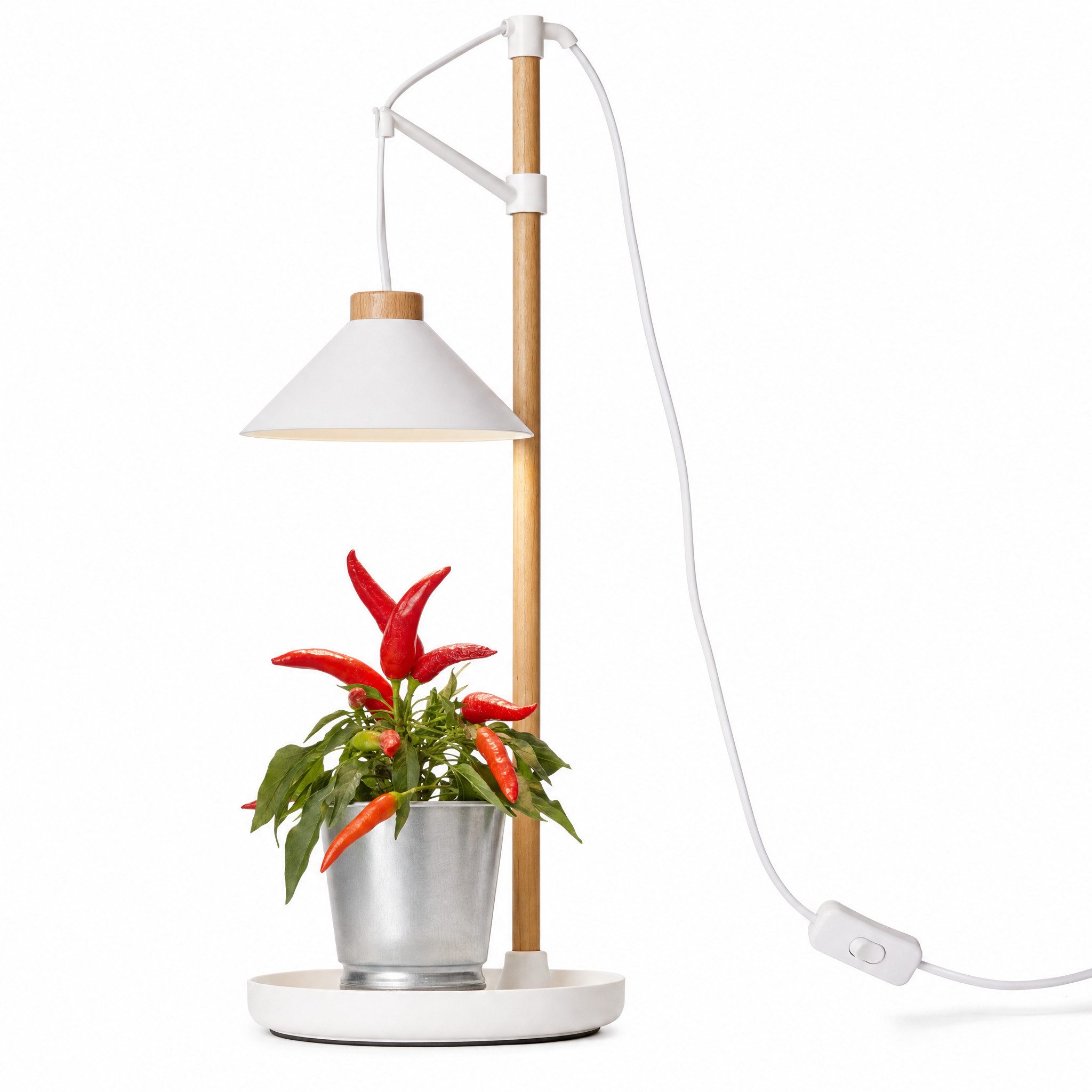 Northpoint Pflanzenlampe LED Pflanzenleuchte Kräutergarten aus Echtholz 9W 550 Lumen Timer – Bild 2 von 5