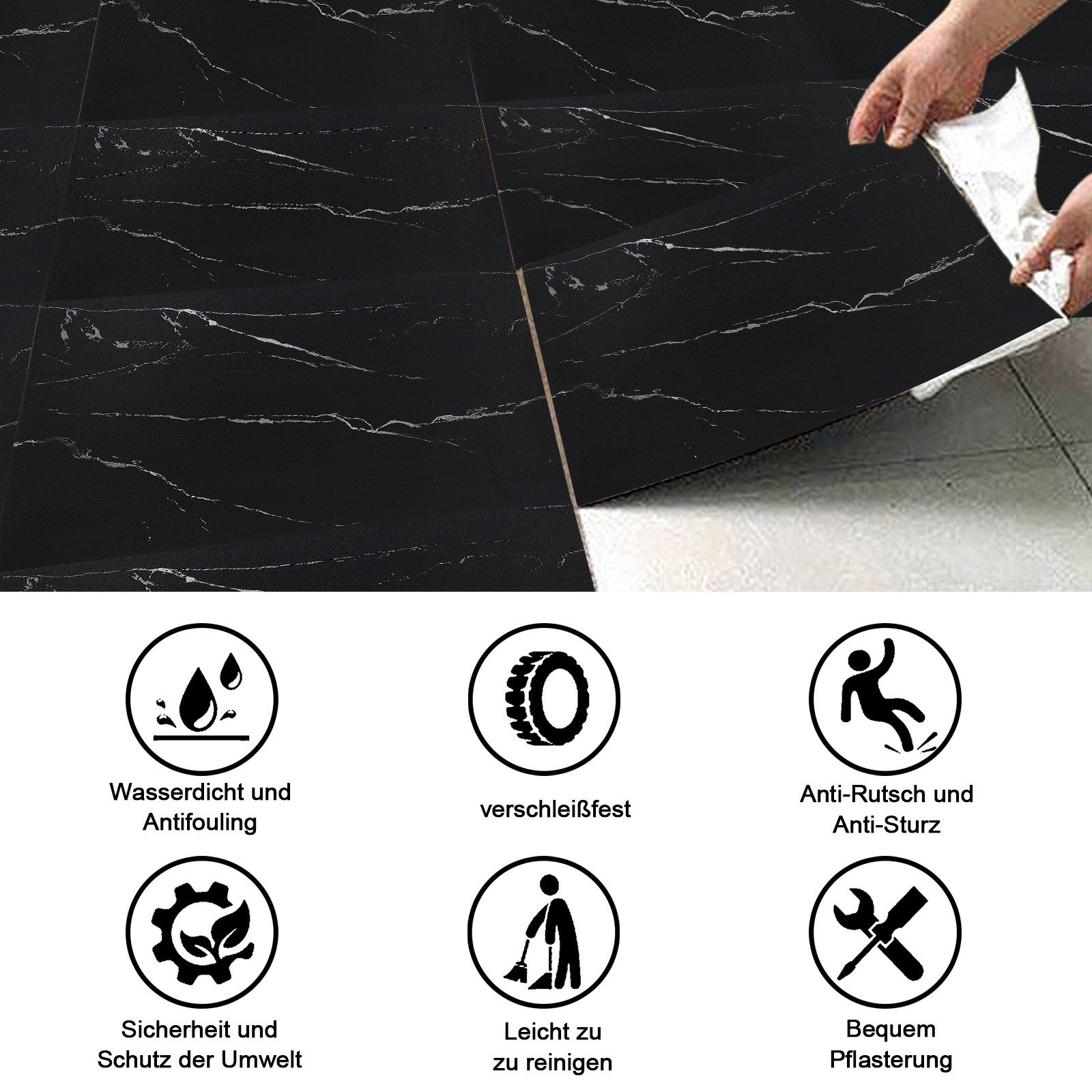TWSOUL Fliesenaufkleber Fliesenaufkleber Klebefliesen 12 Stück günstig online kaufen