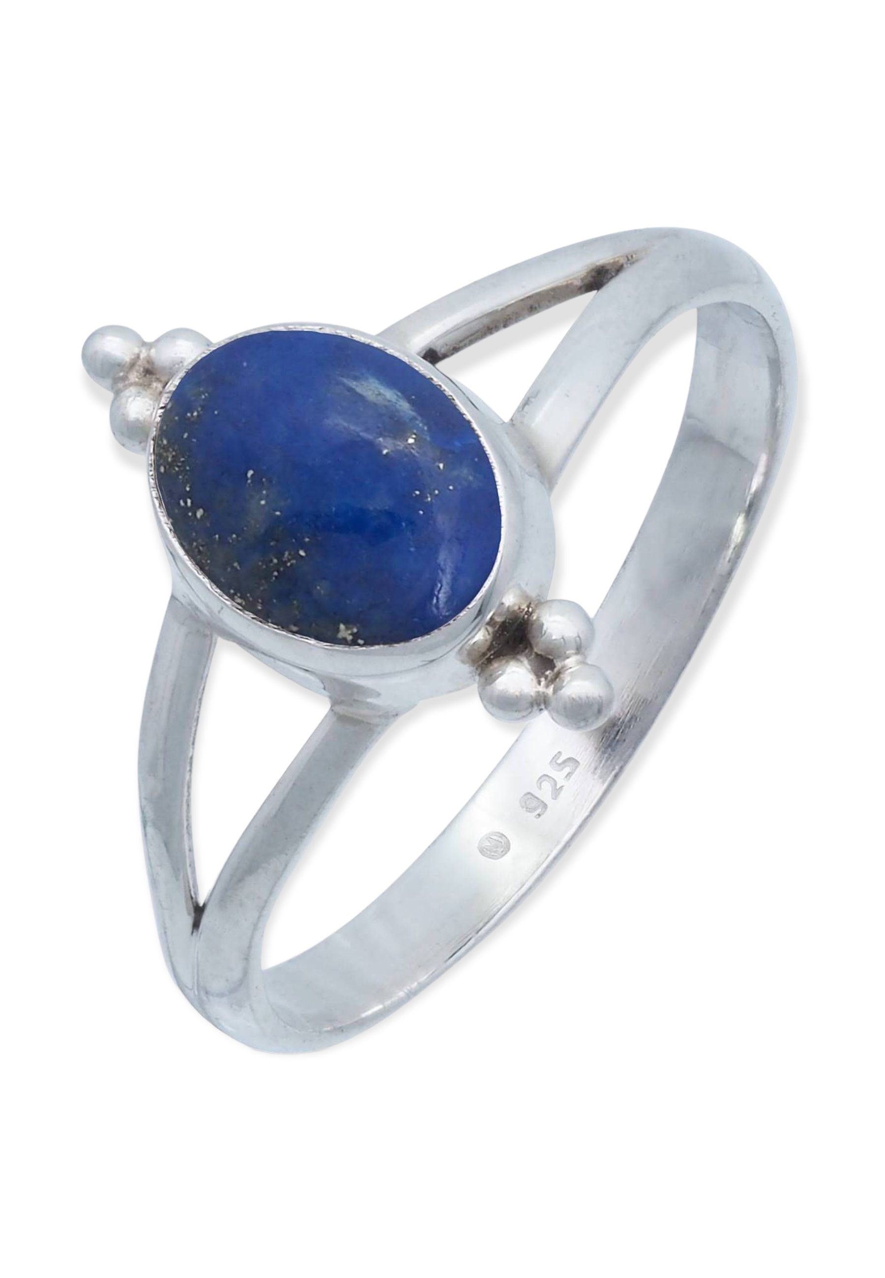 mantraroma Silberring 925er Silber mit Lapis Lazuli