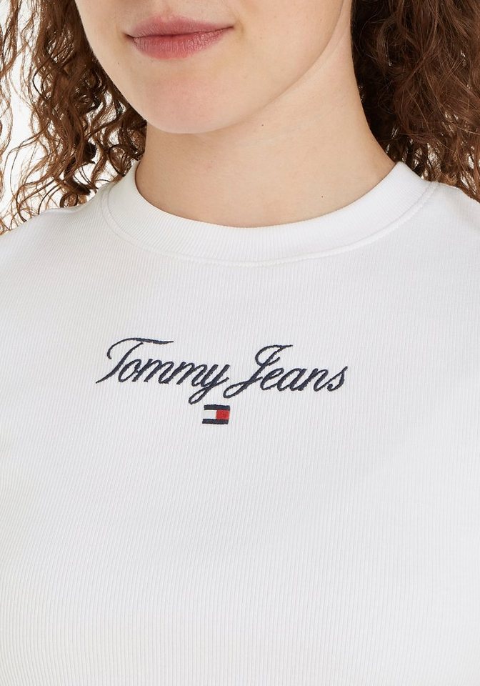 Tommy Jeans T-Shirt TJW ULTR CRP ESS 1 EMBRO SS mit dezenten Tommy Jeans  Stickereien und Patches
