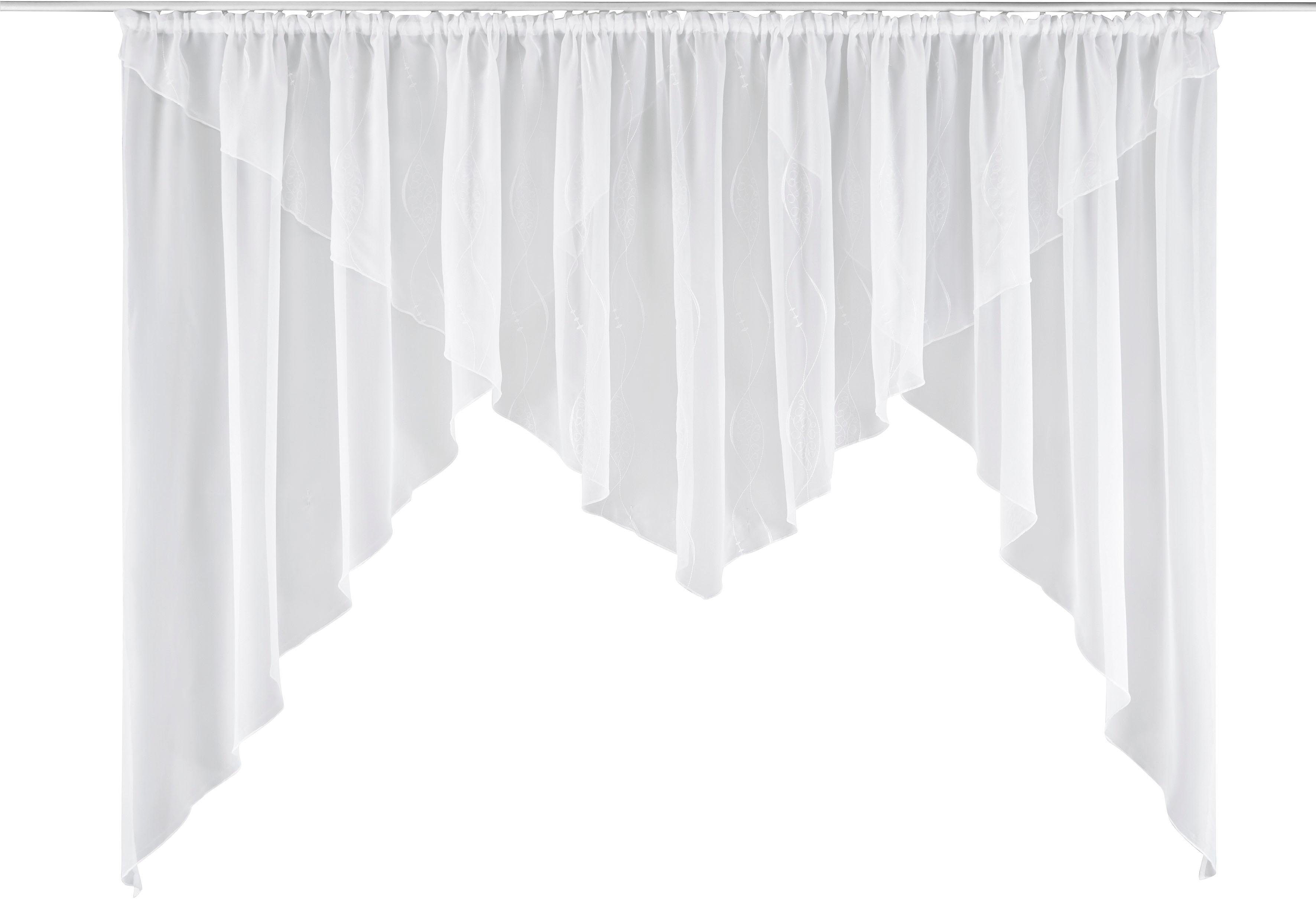 Kräuselband Voile, weiß (1 my home, Kuvertstore Transparent, Polyester transparent, St), Bea, Voile,