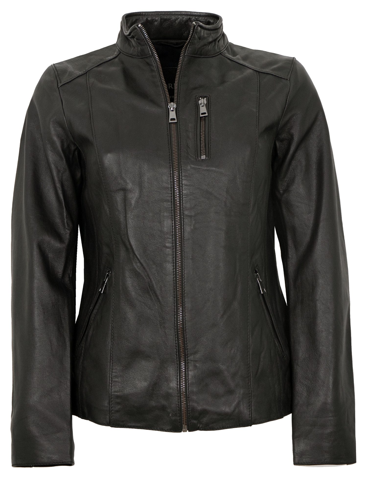 Morena Lederjacke Ruperta-L Morena - Damen Lederjacke Lammnappa schwarz