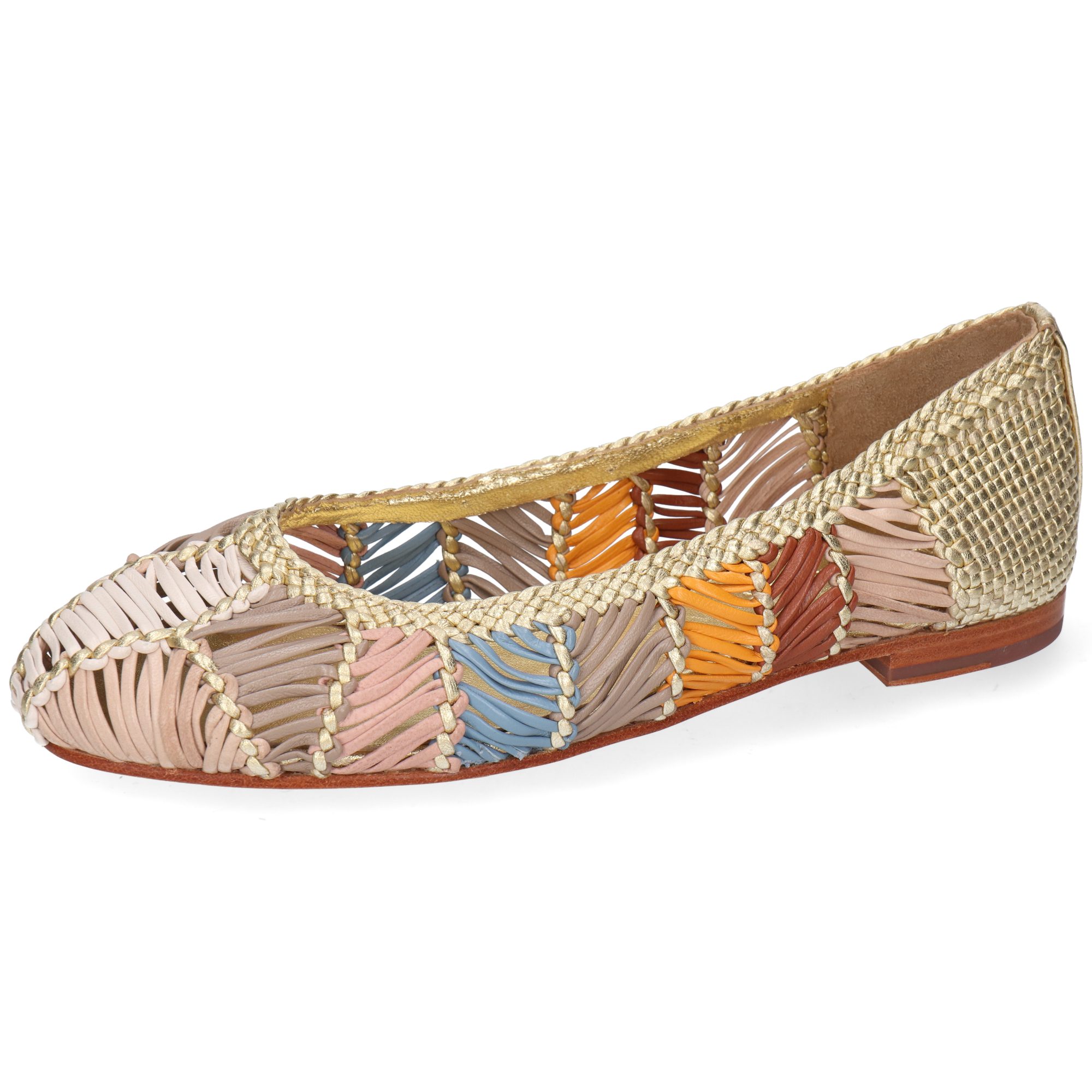 Imani 2 Leder-Geflochtene Schuhe für Damen Ballerina