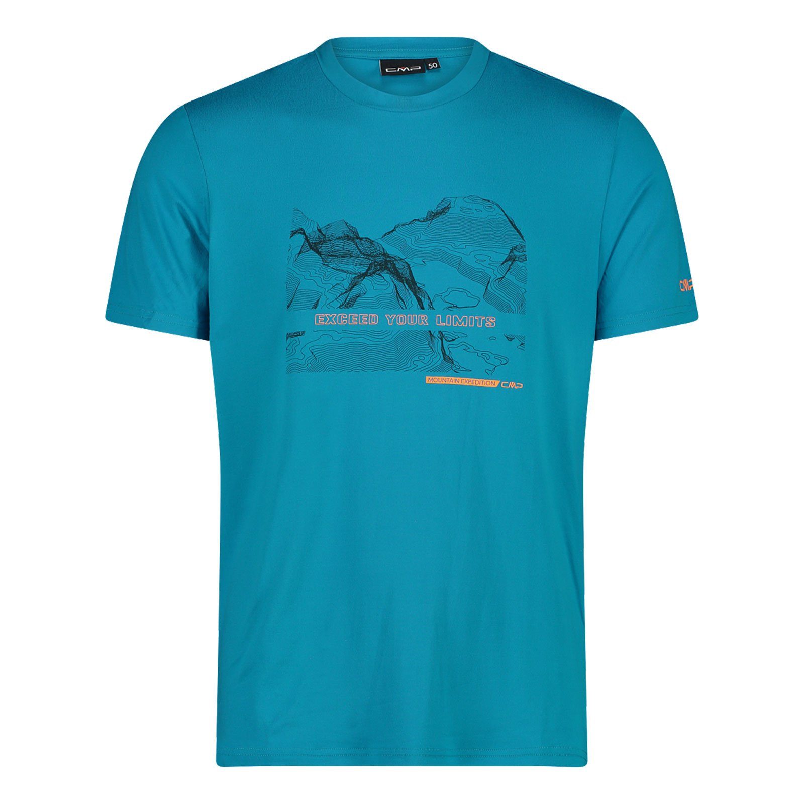 CMP Funktionsshirt Man T-Shirt mit UV-Schutz L745 reef / antracite / flame