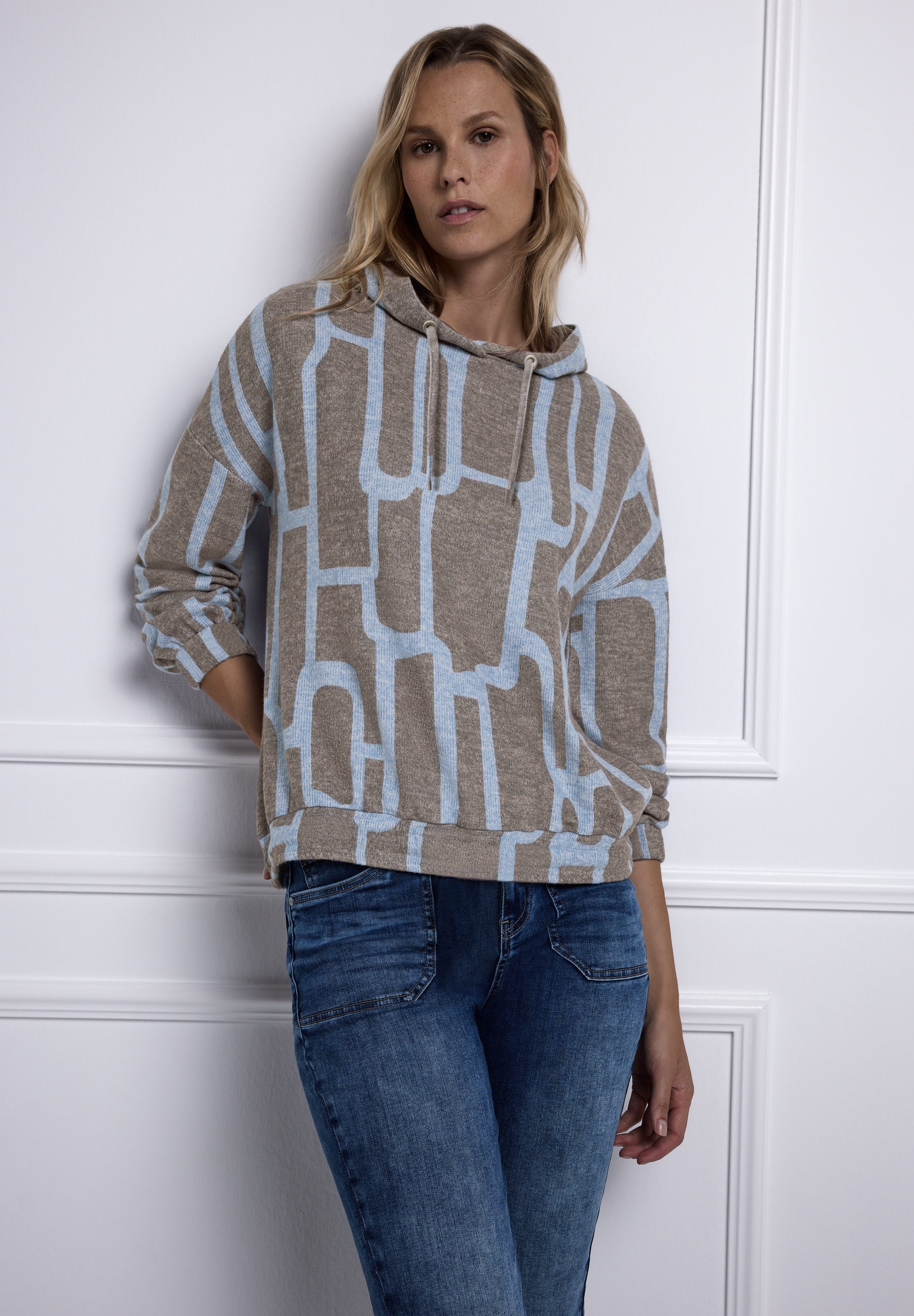 STREET ONE Kapuzenpullover Lässige Kapuze samt Tunnelzug günstig online kaufen