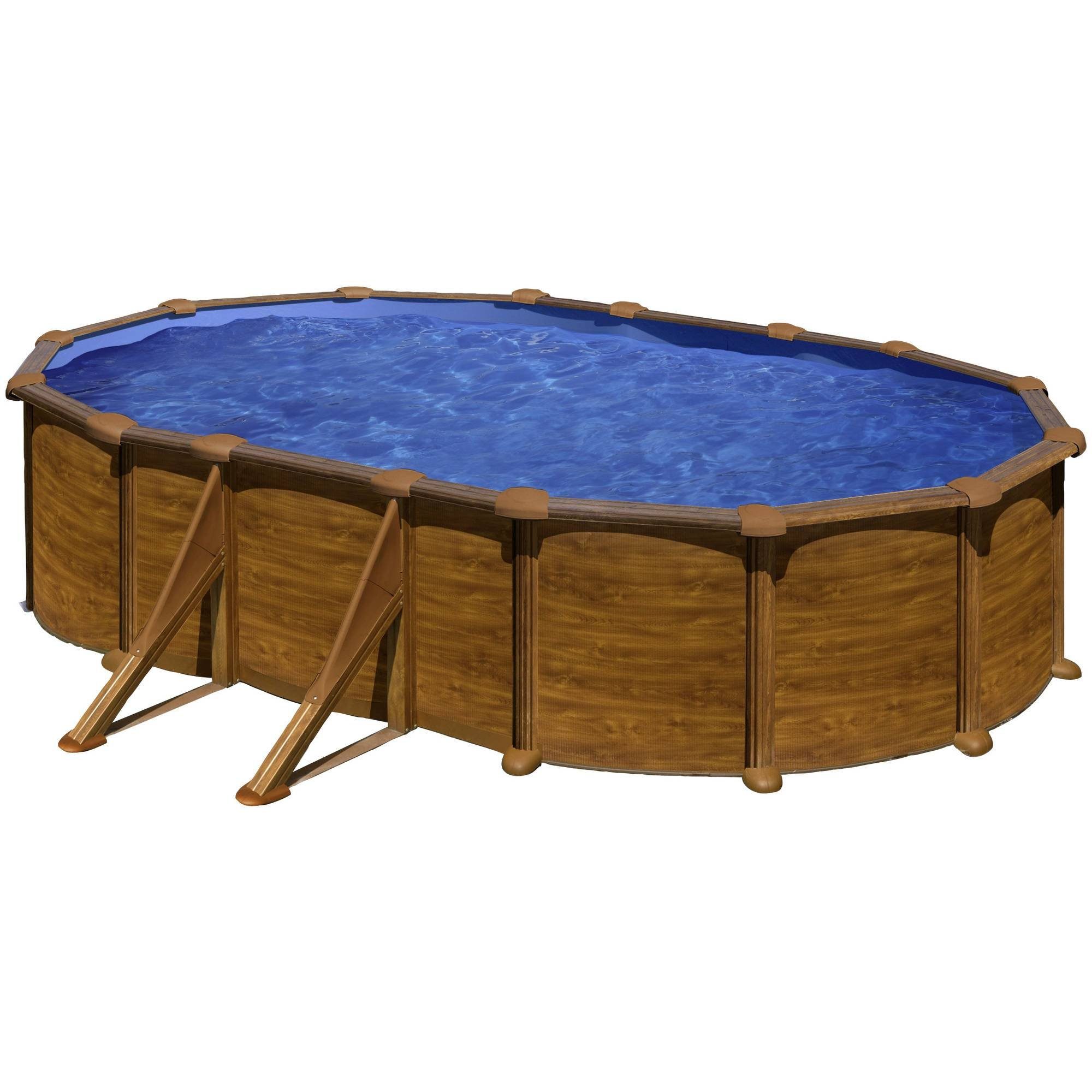 Ovalpool Stahlwandpool oval High Line 610x375x132 cm, Stahl