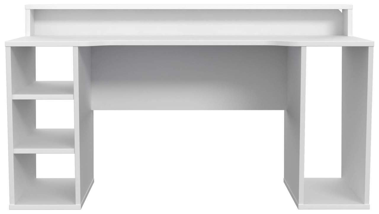 Forte Möbel Gamingtisch cm - LED Computertisch TEZAUR - Gaming mit 1B Weiß 160 Tisch