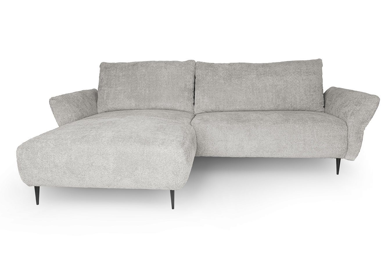 daslagerhaus Ecksofa "Valentina" Stoff hellgrau