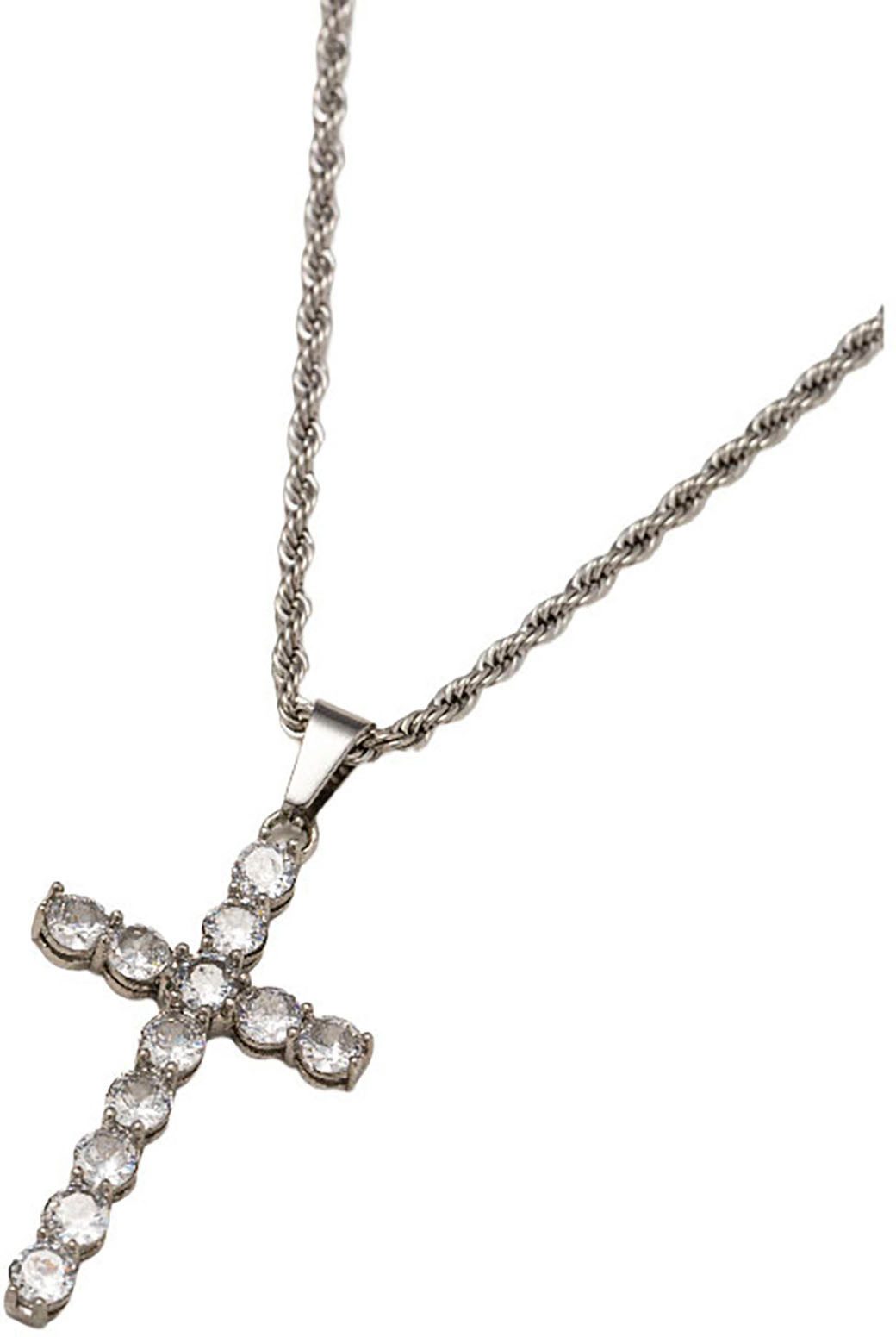Kette mit Anhänger Schmuck Geschenk Edelstahl Halsschmuck Halskette Kreuz
