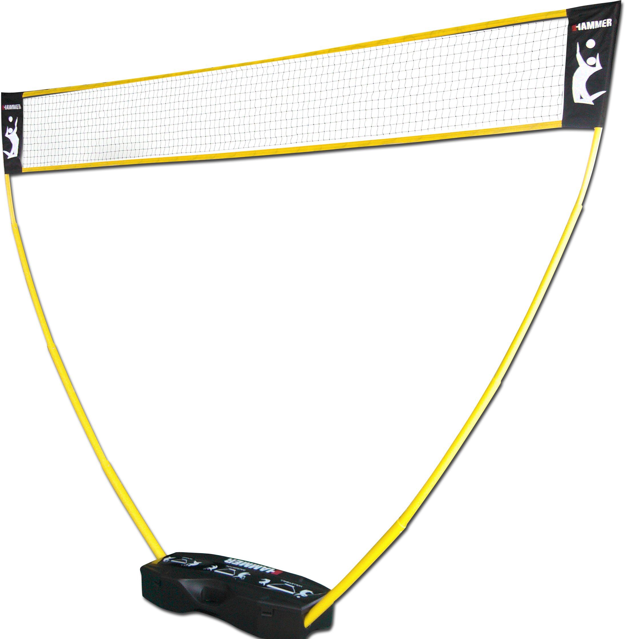Bodenanker), Netzpfosten, 3in1 Tennis Badminton, Tennisnetz Netze, Netz-Set Hammer (Tragekoffer, Volleyball und für Teleskop