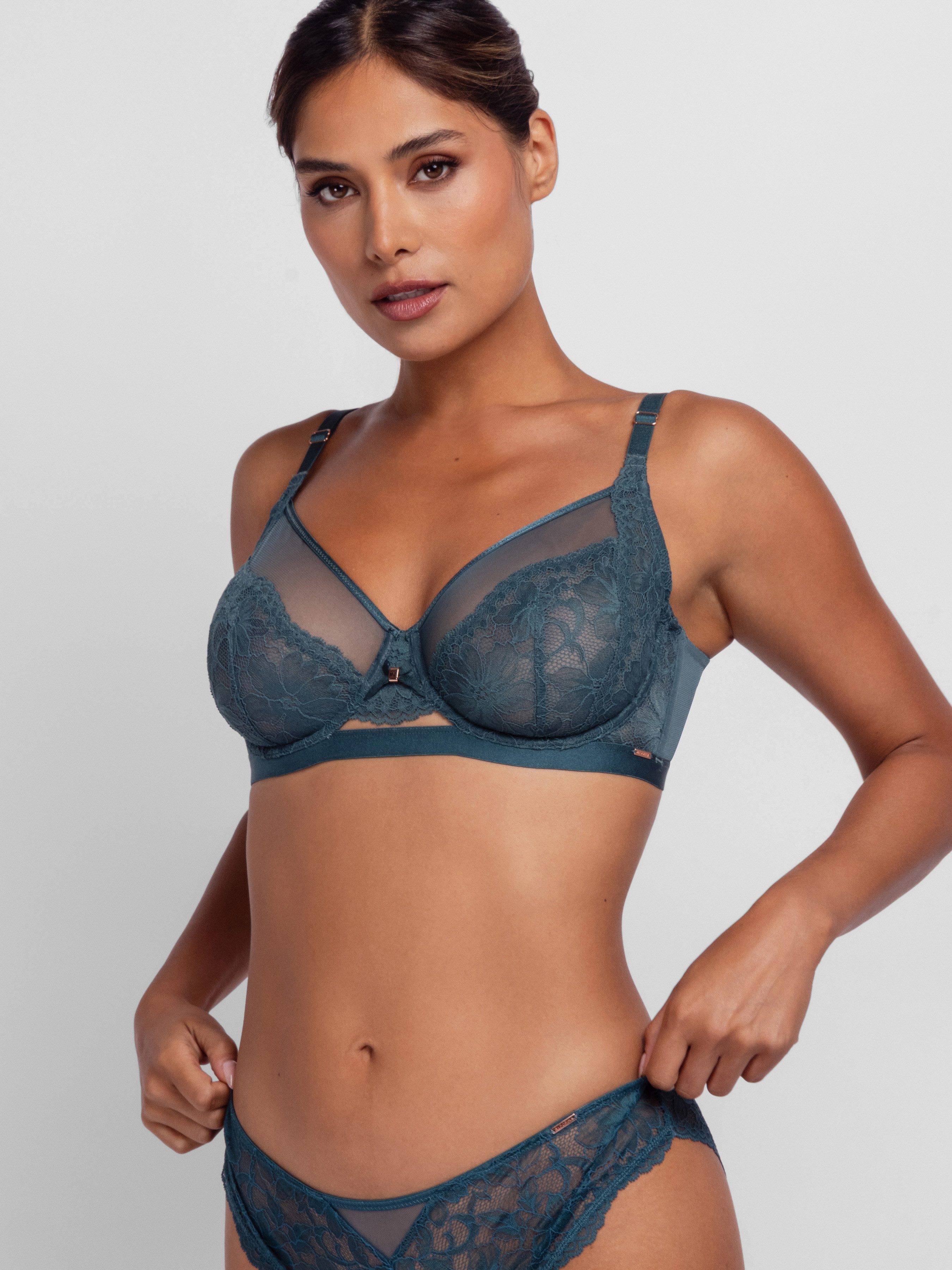 Dorina Bügel-BH Jemma feminin, nicht gefüttert, elastisch, florale Spitze – Bild 4 von 5